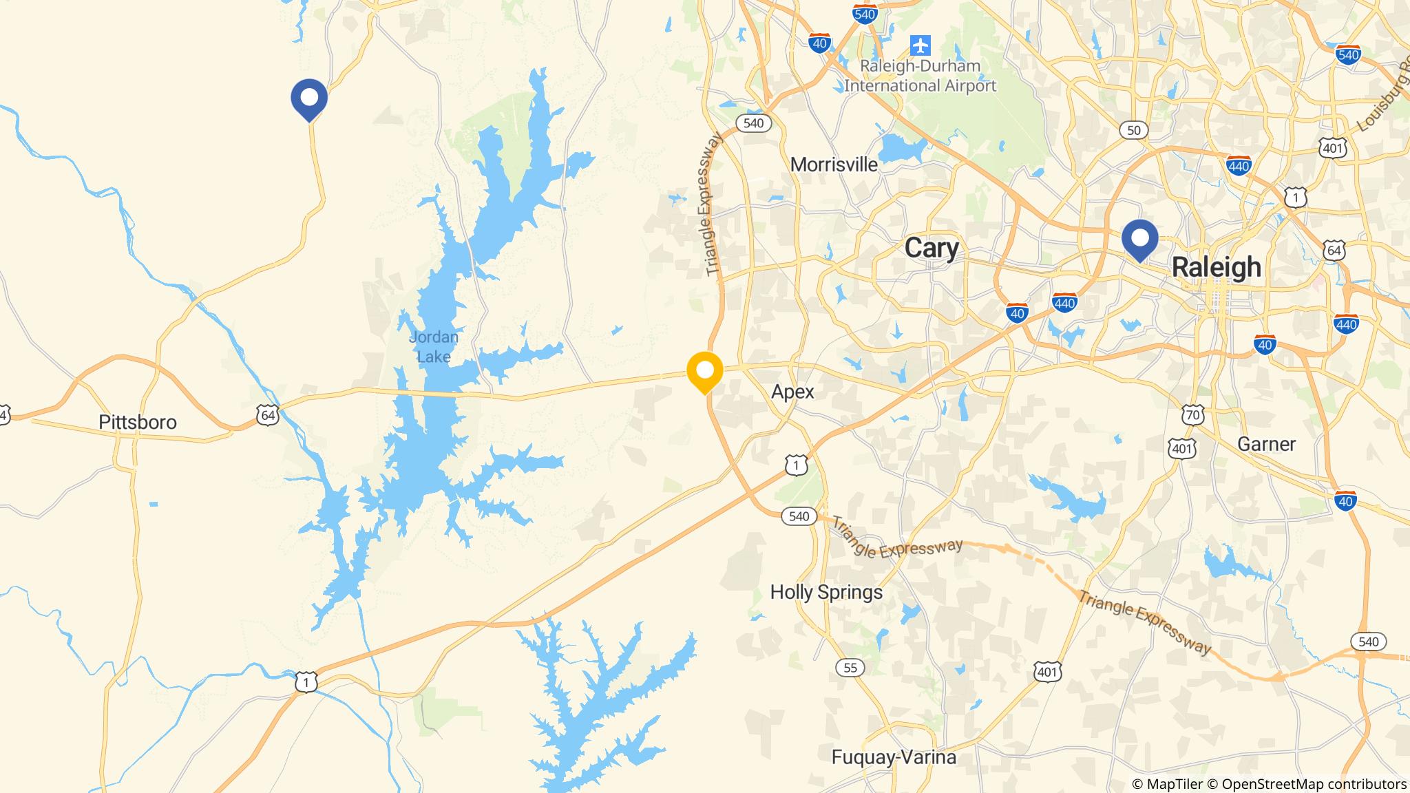 Street map of the ATM area