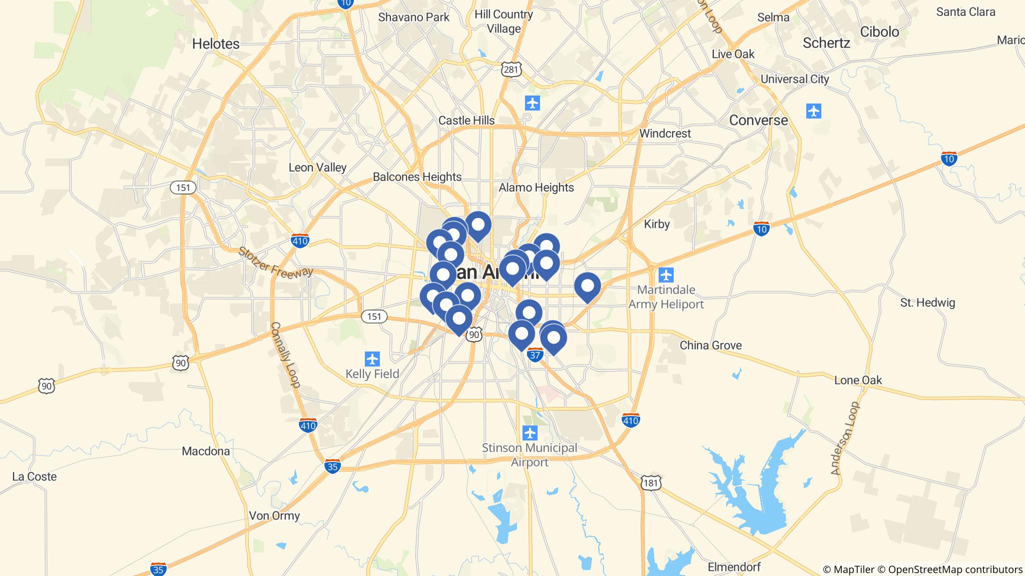 Street map of the ATM area