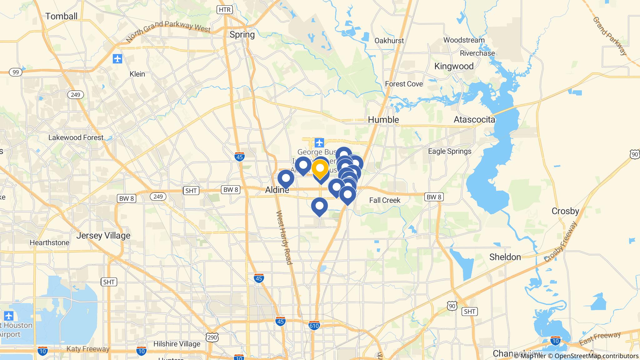 Street map of the ATM area