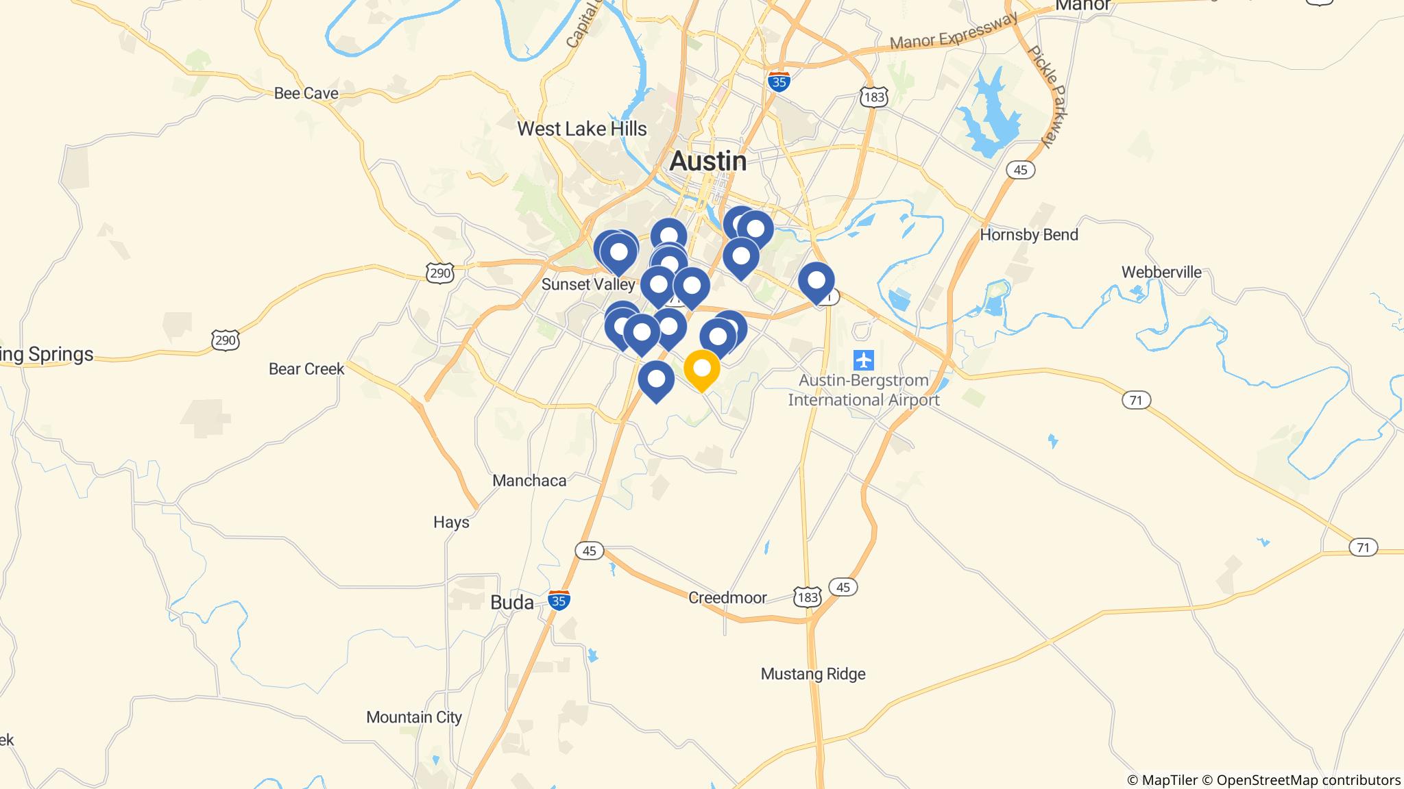 Street map of the ATM area