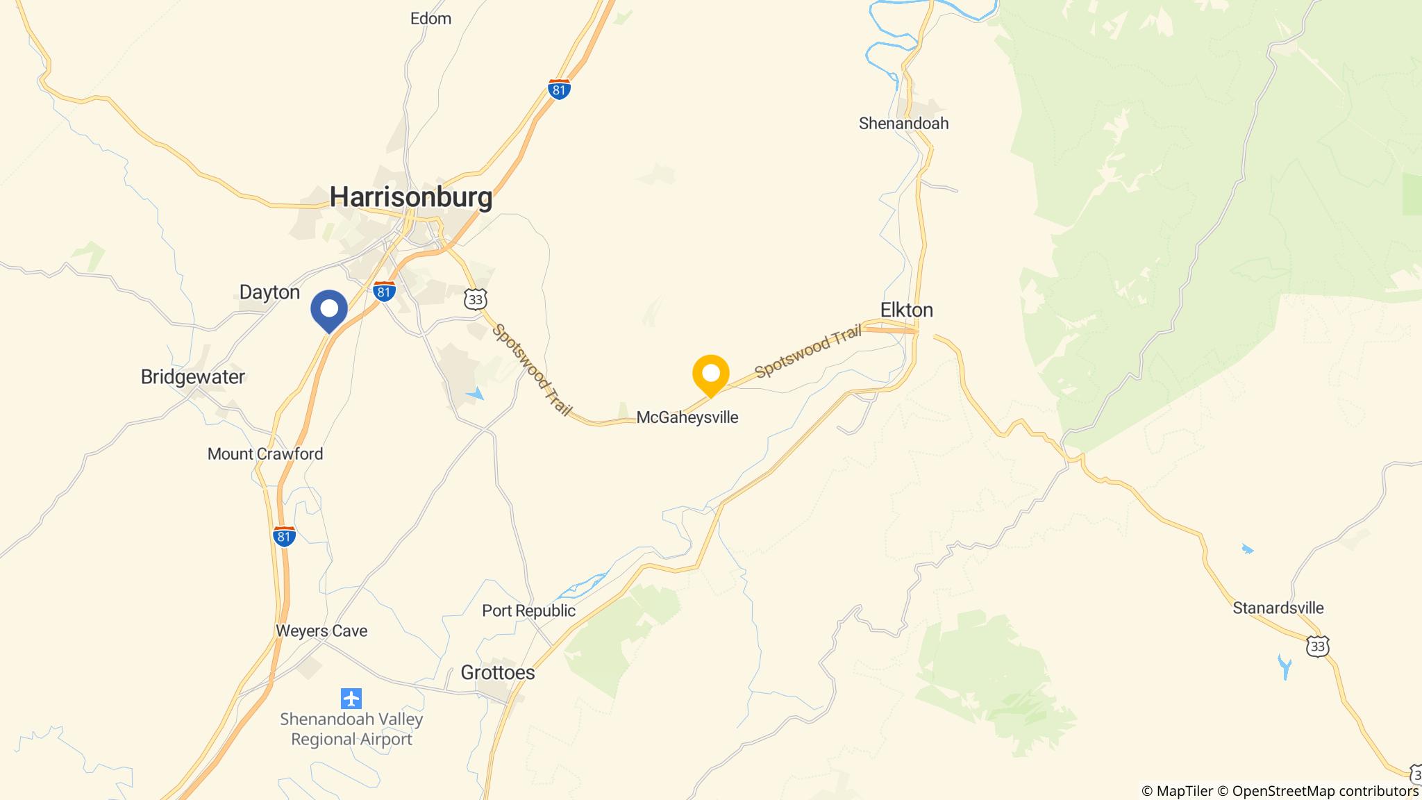 Street map of the ATM area