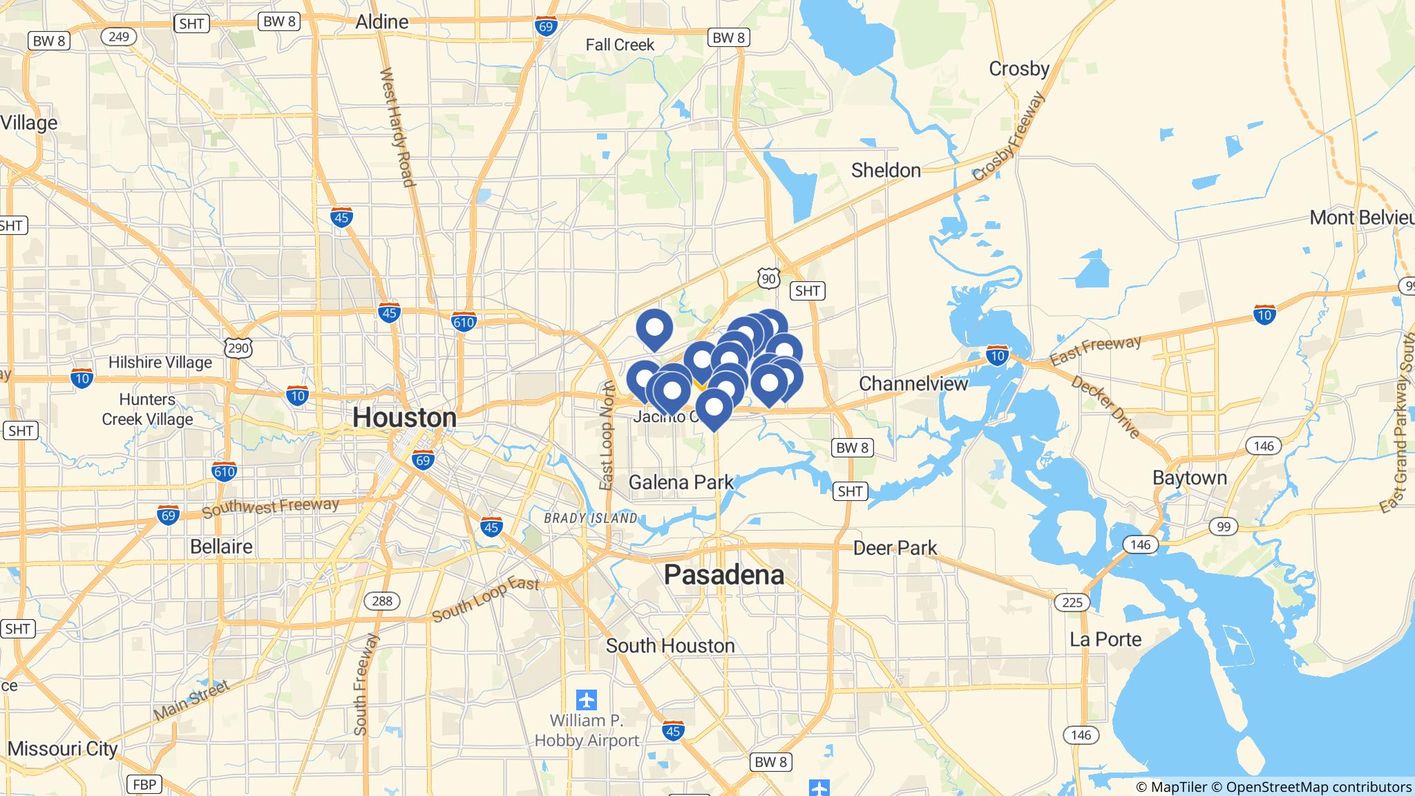 Street map of the ATM area