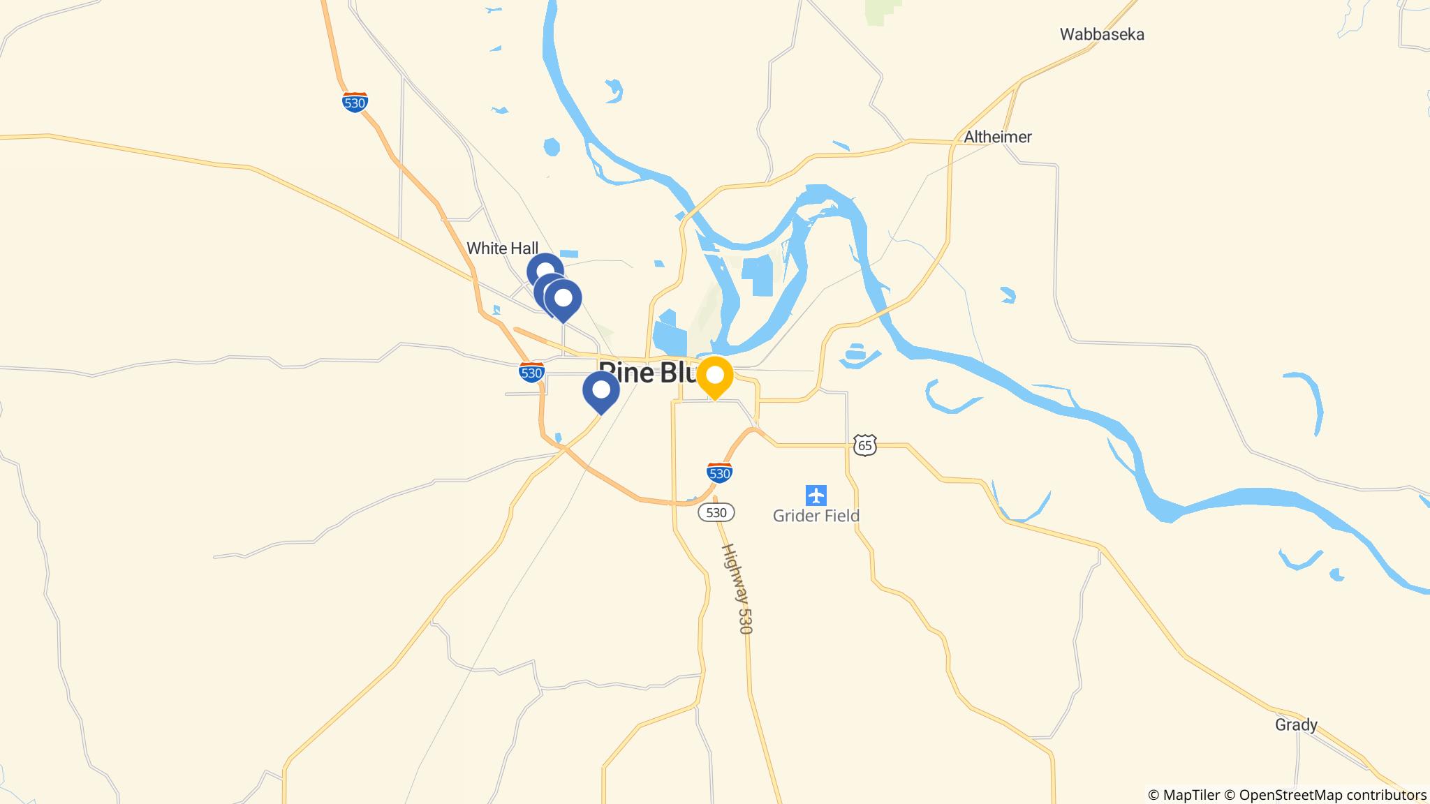 Street map of the ATM area