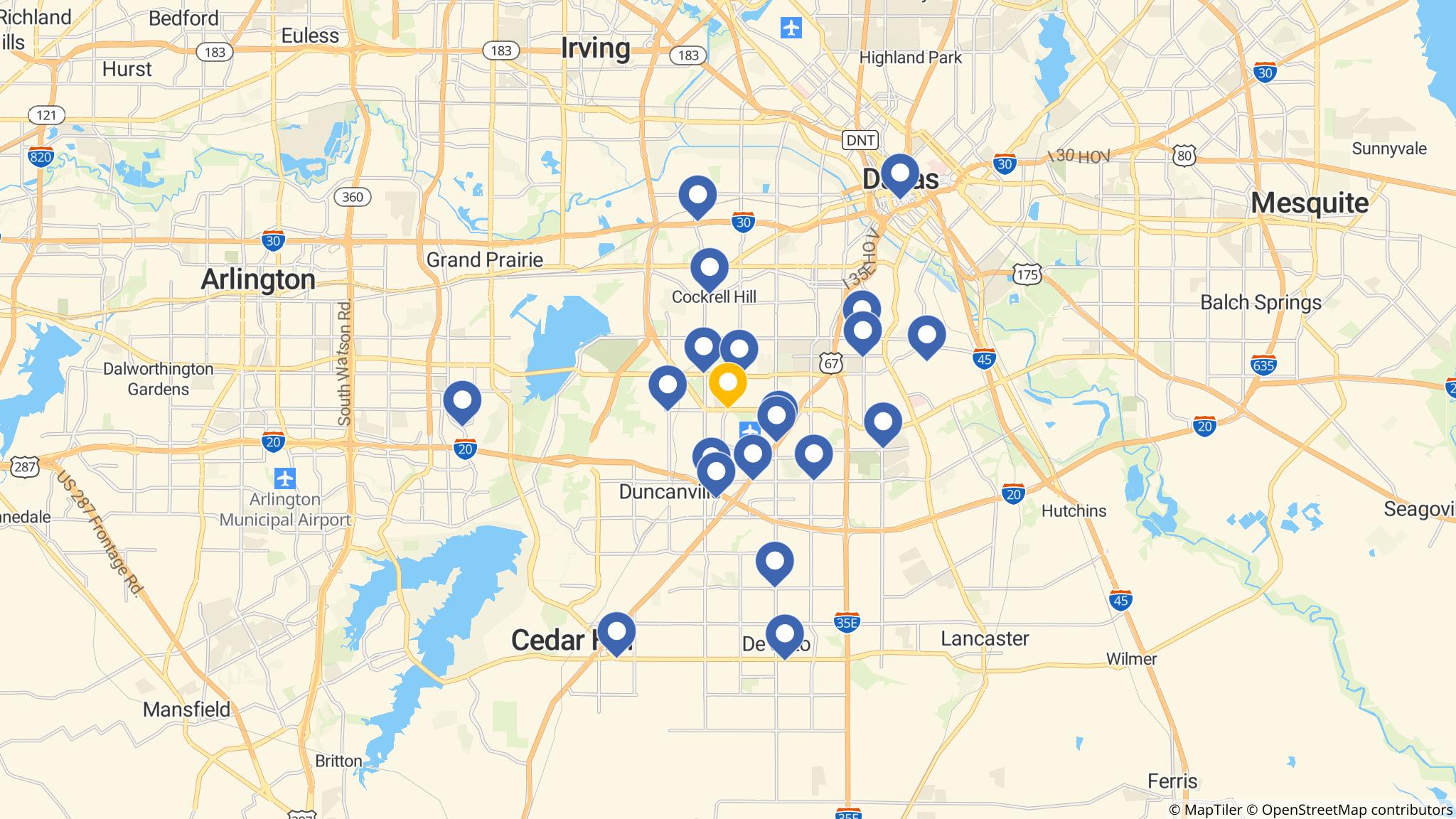 Street map of the ATM area