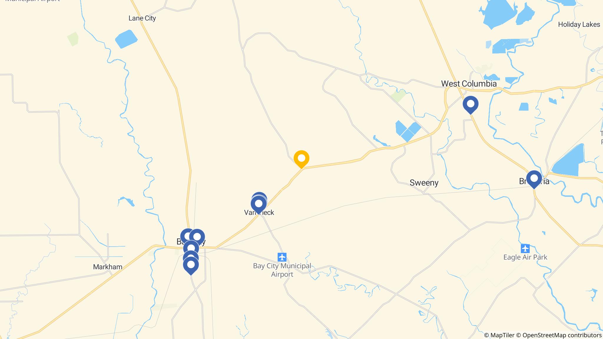 Street map of the ATM area