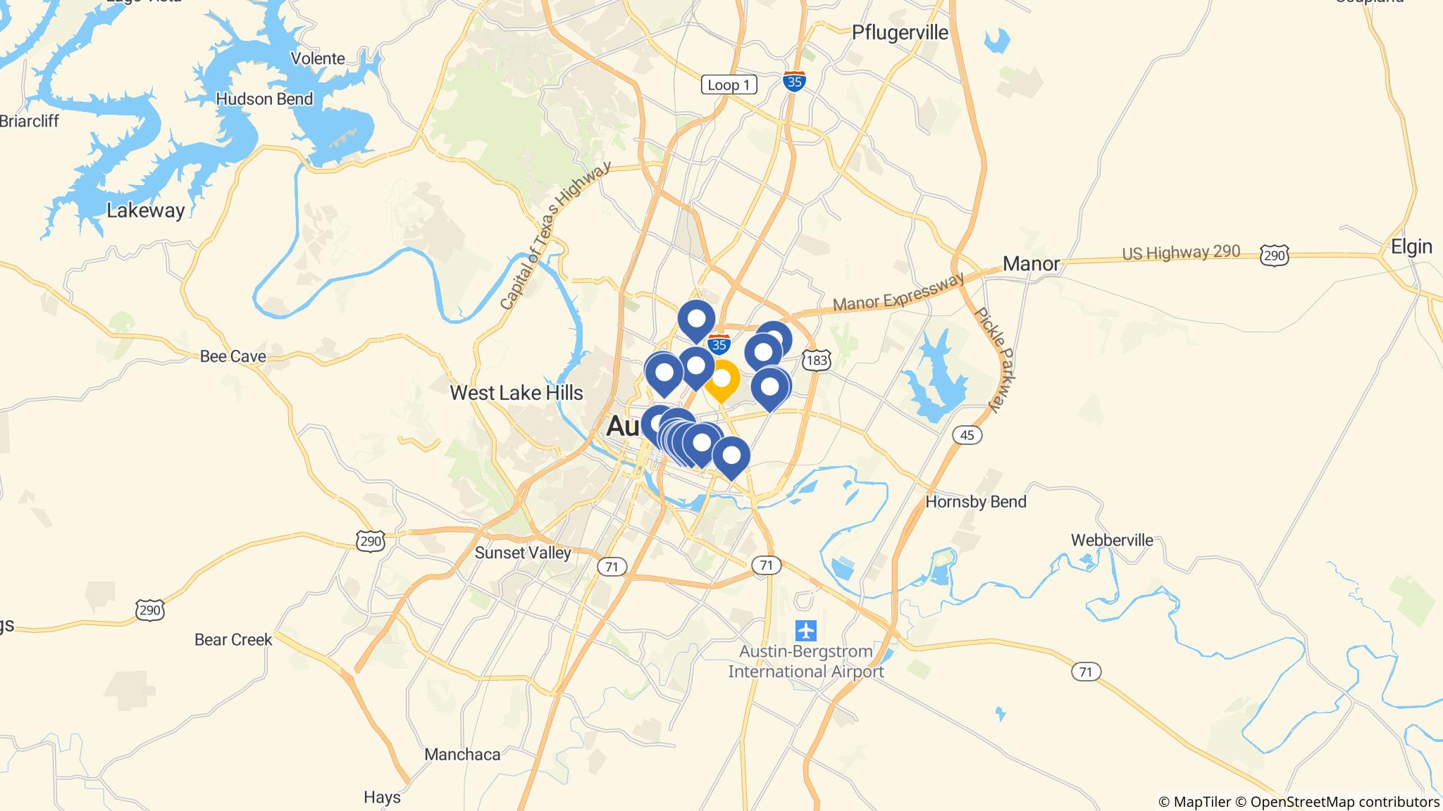Street map of the ATM area