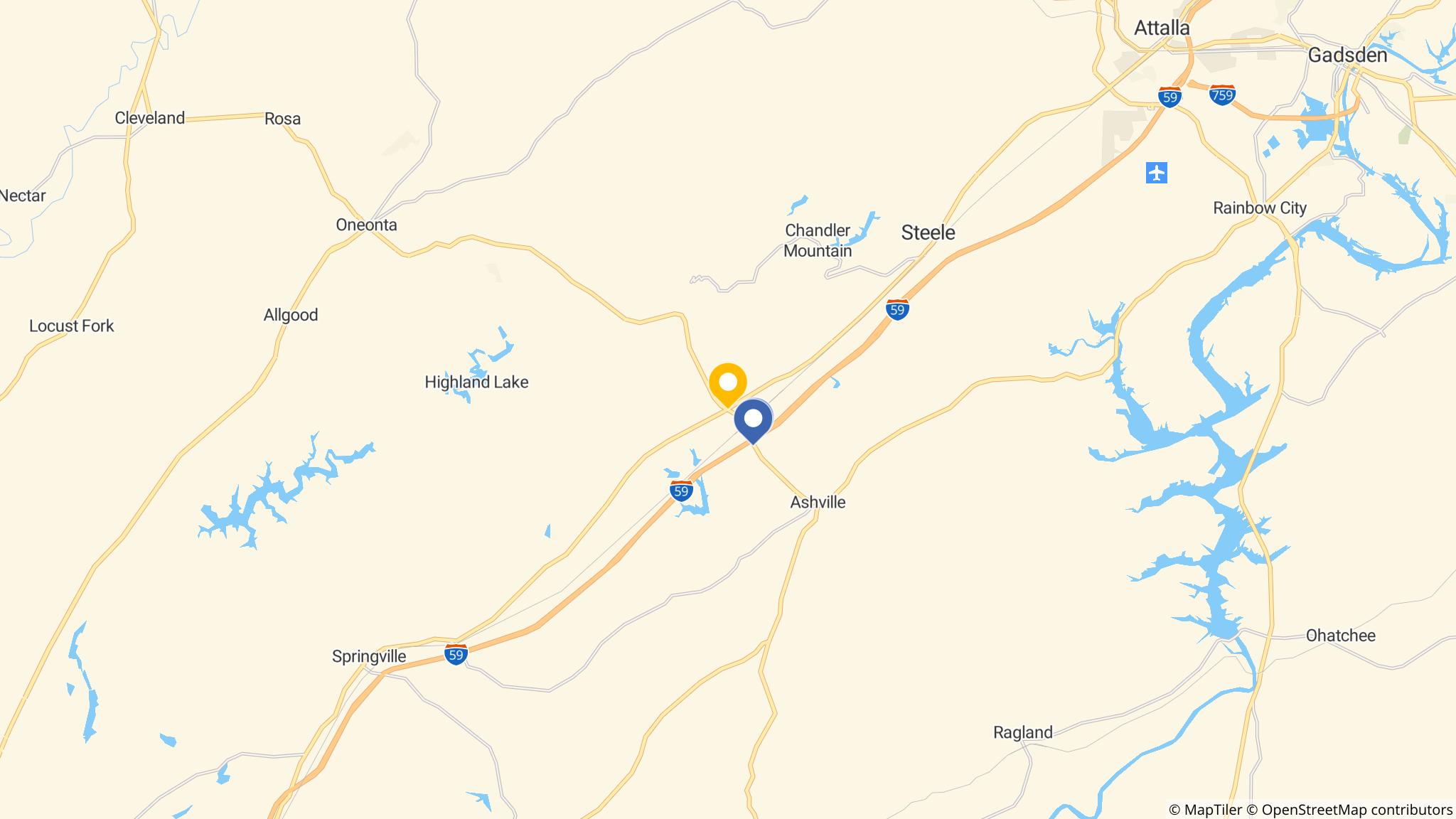 Street map of the ATM area