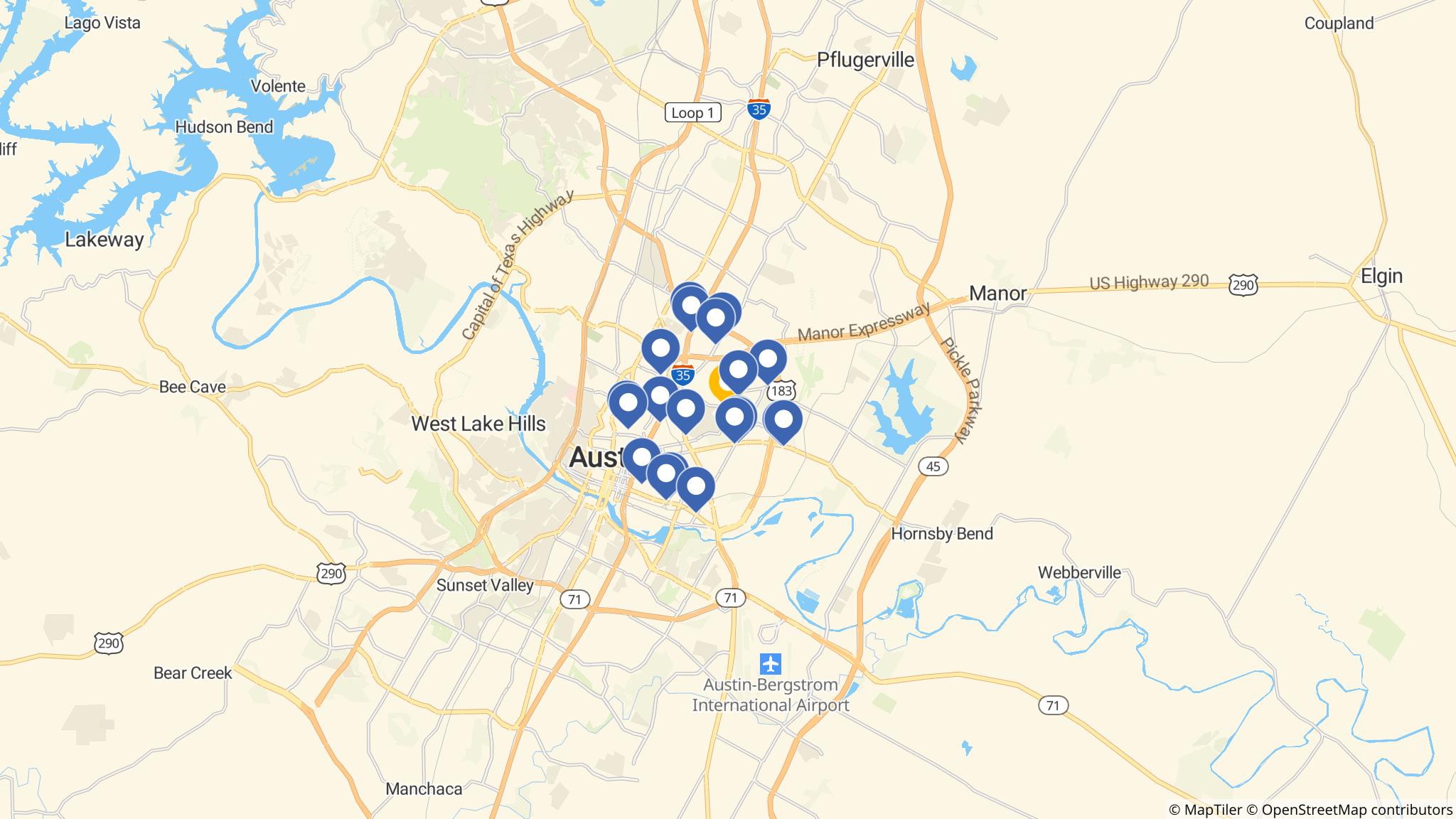 Street map of the ATM area