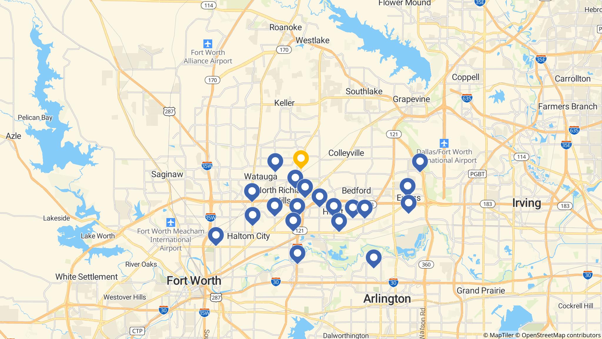 Street map of the ATM area
