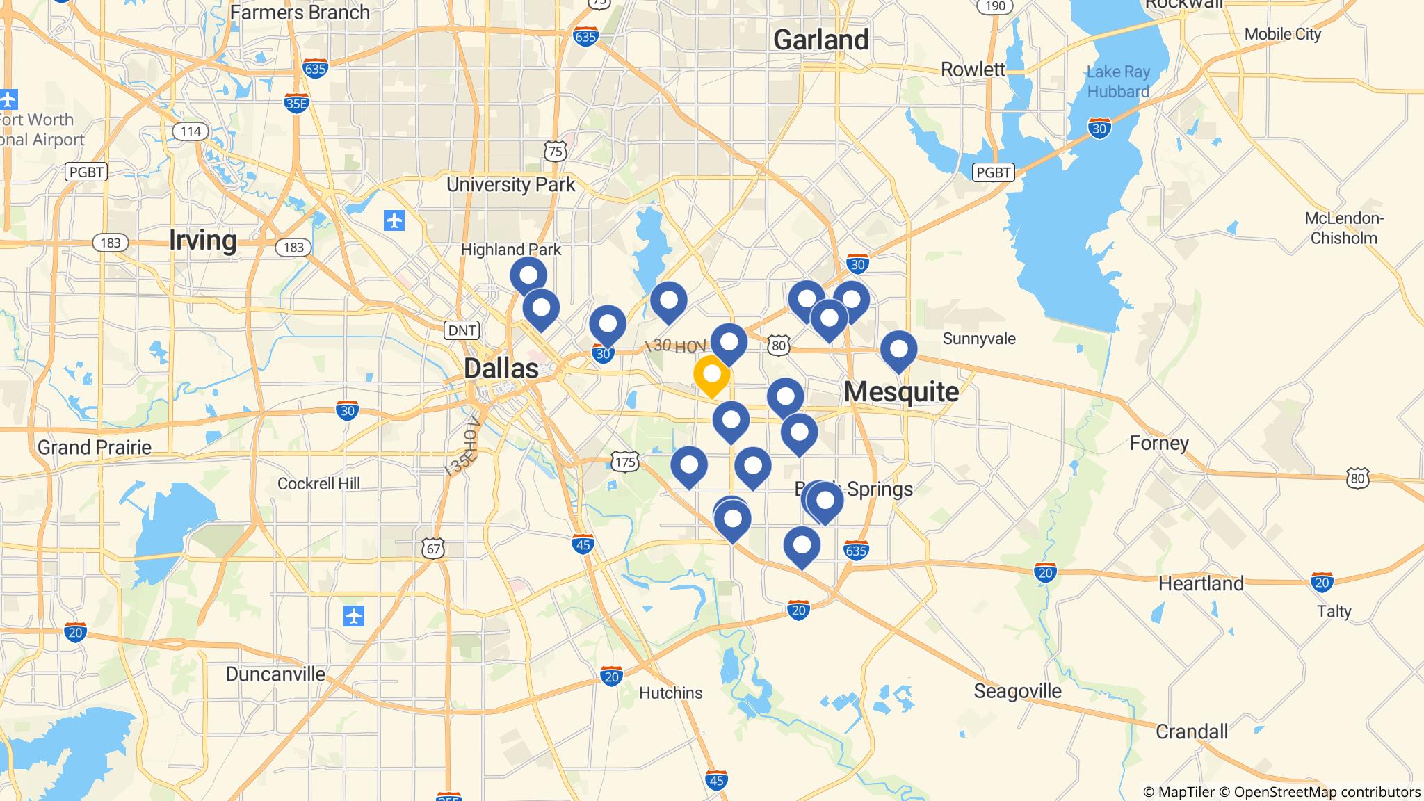 Street map of the ATM area