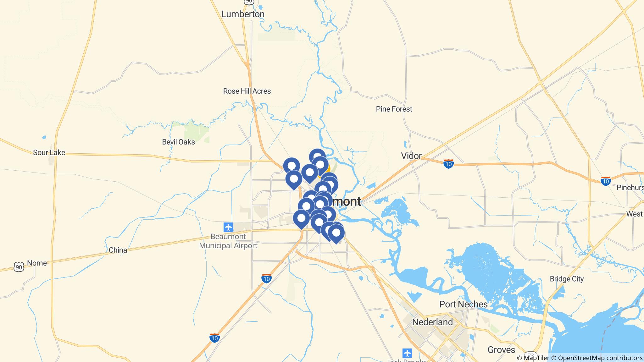 Street map of the ATM area