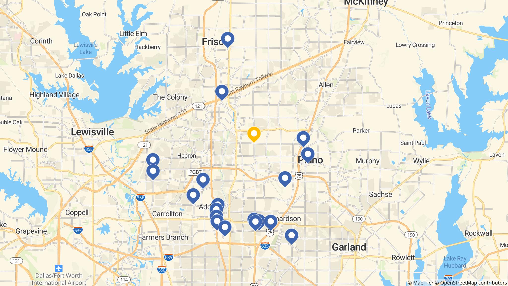 Street map of the ATM area