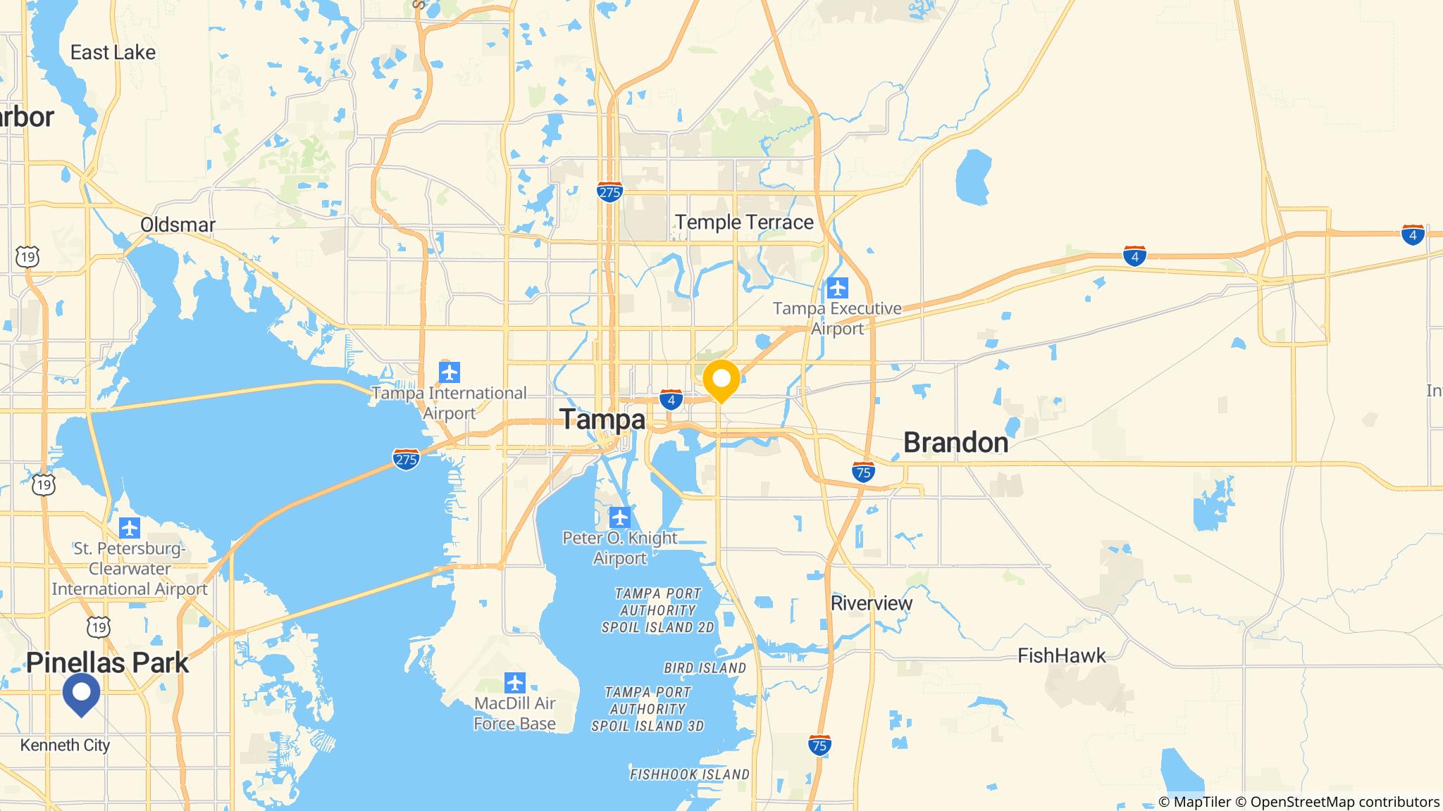 Street map of the ATM area