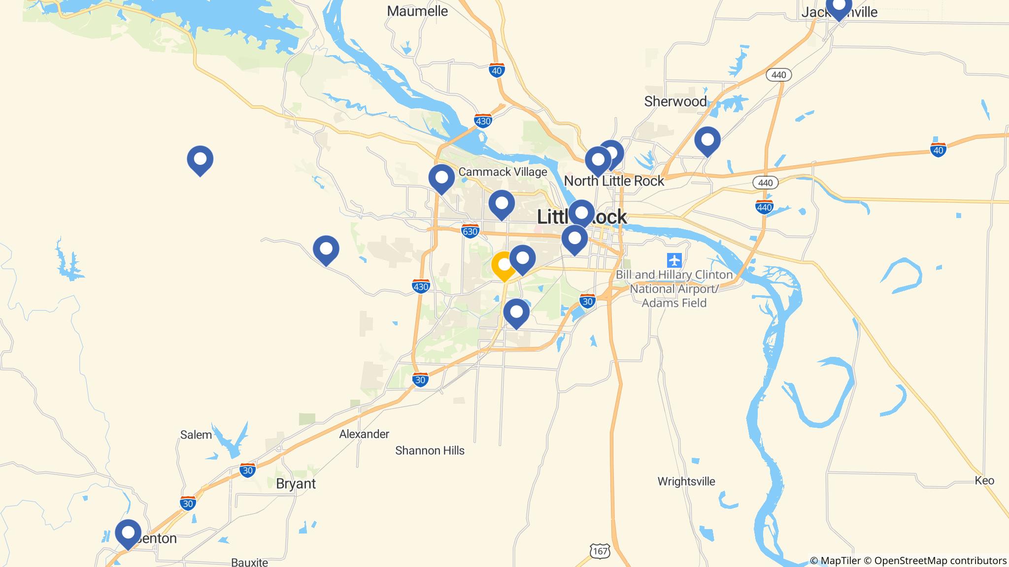 Street map of the ATM area