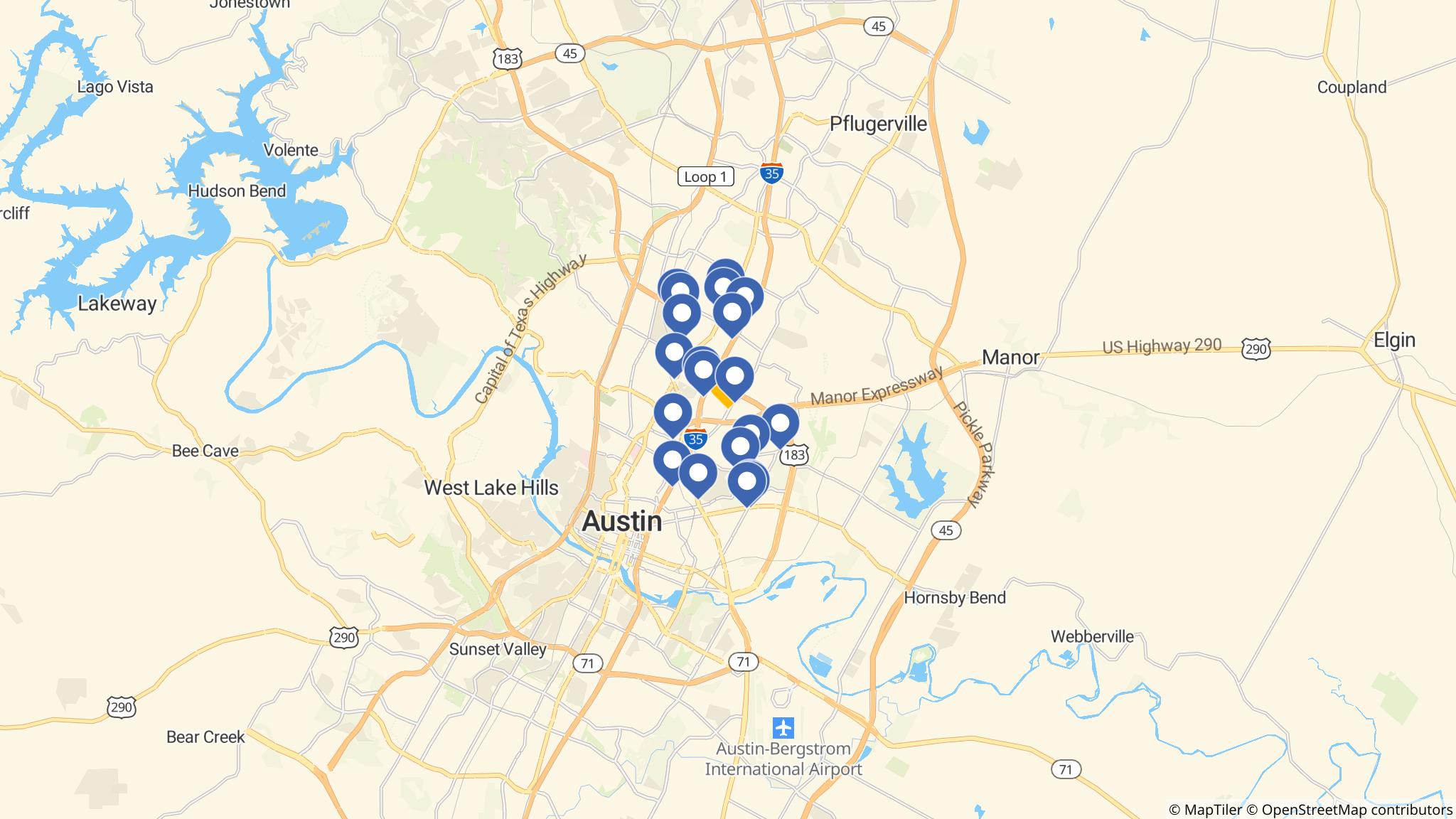 Street map of the ATM area