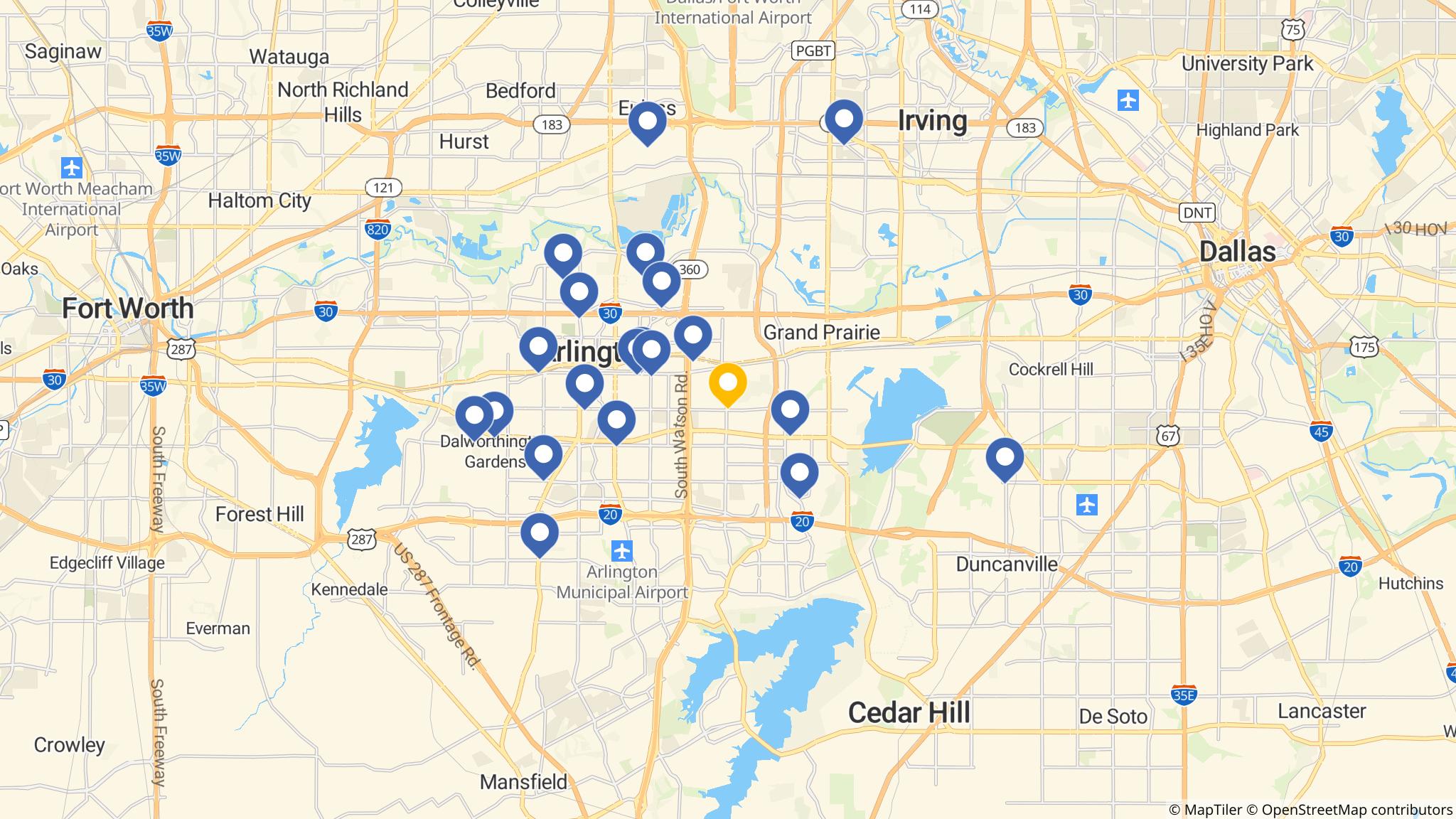 Street map of the ATM area
