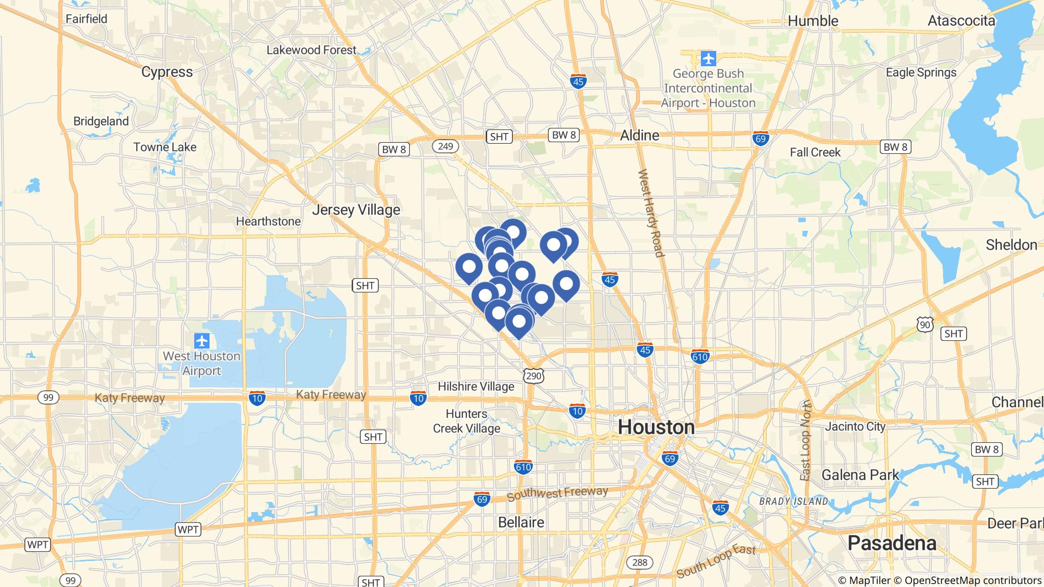 Street map of the ATM area