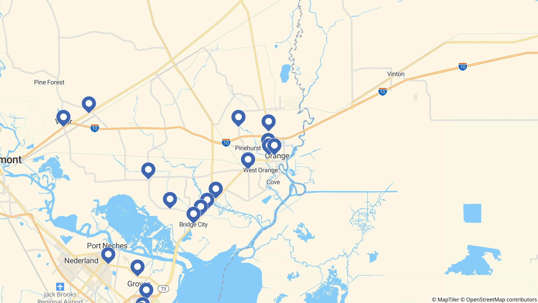 Street map of the ATM area