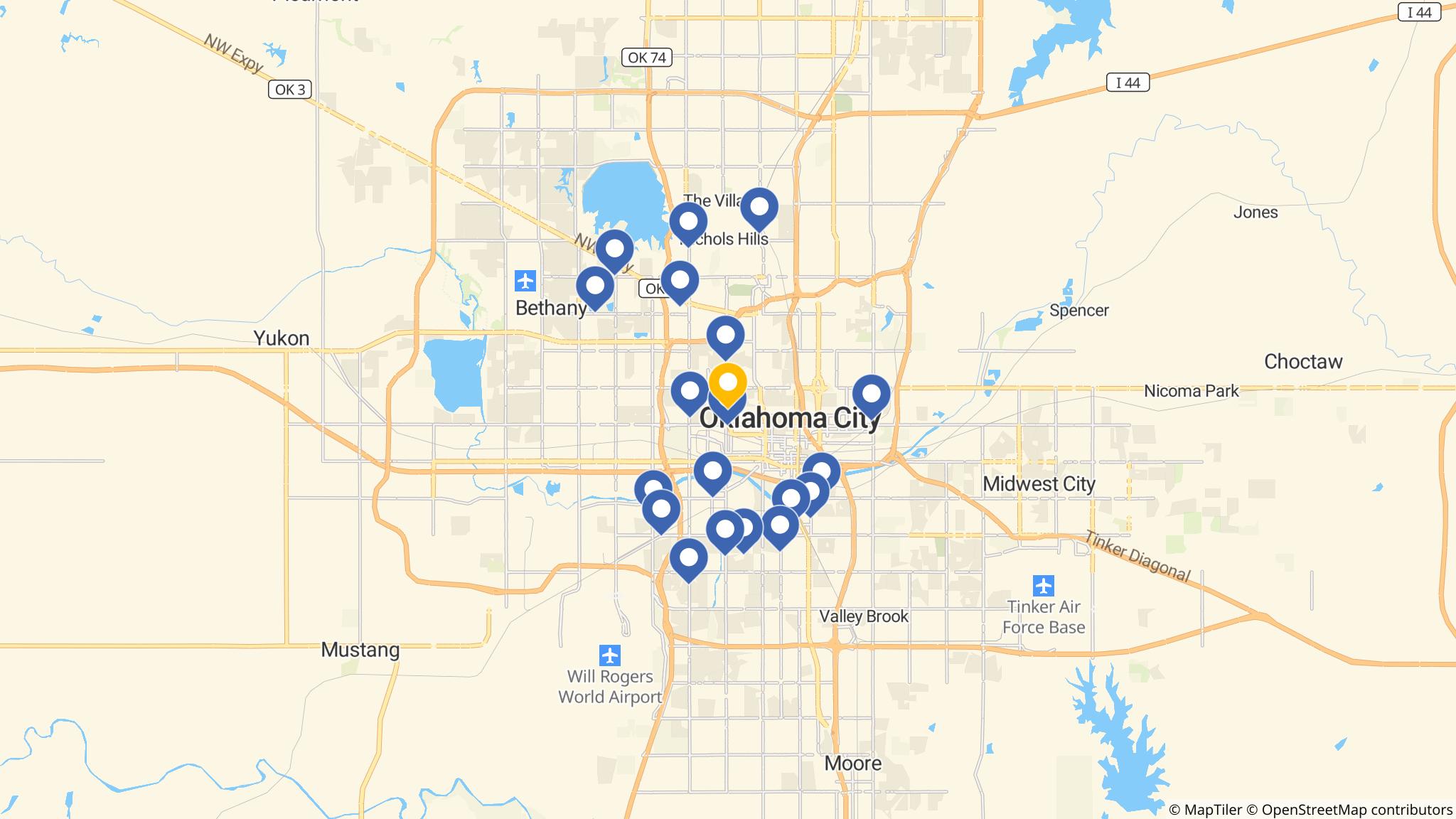 Street map of the ATM area