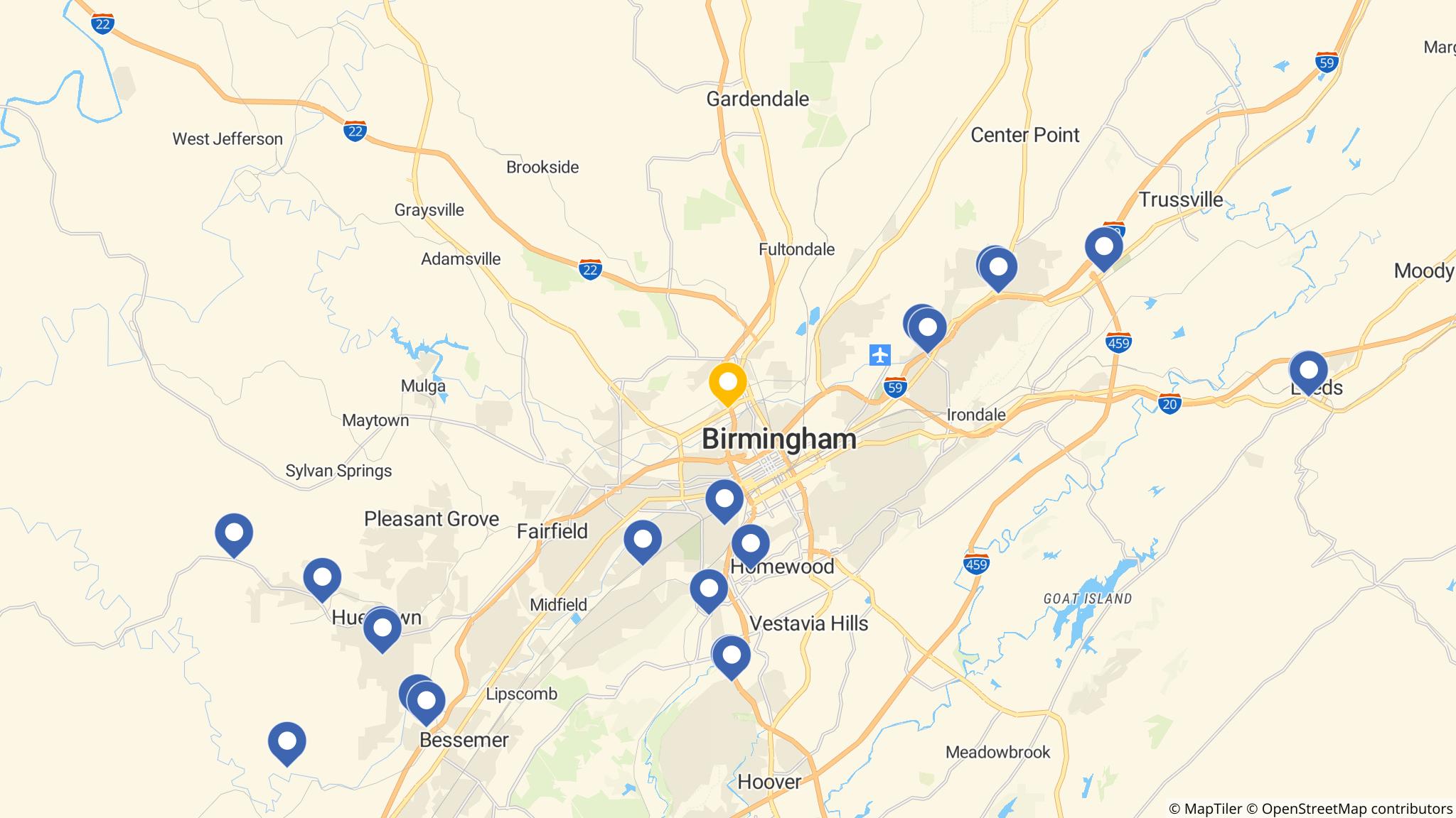 Street map of the ATM area