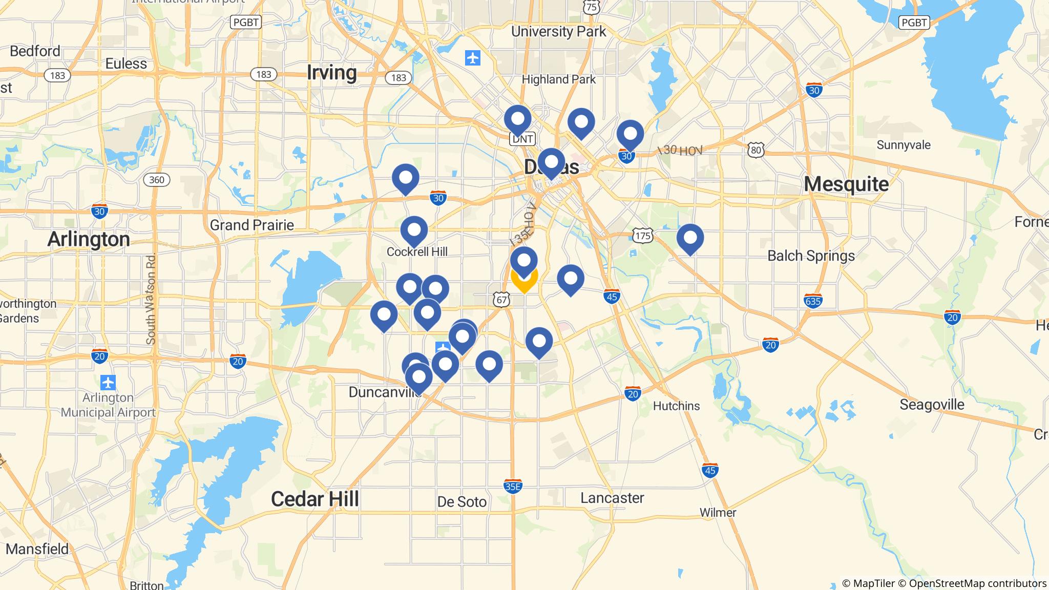 Street map of the ATM area
