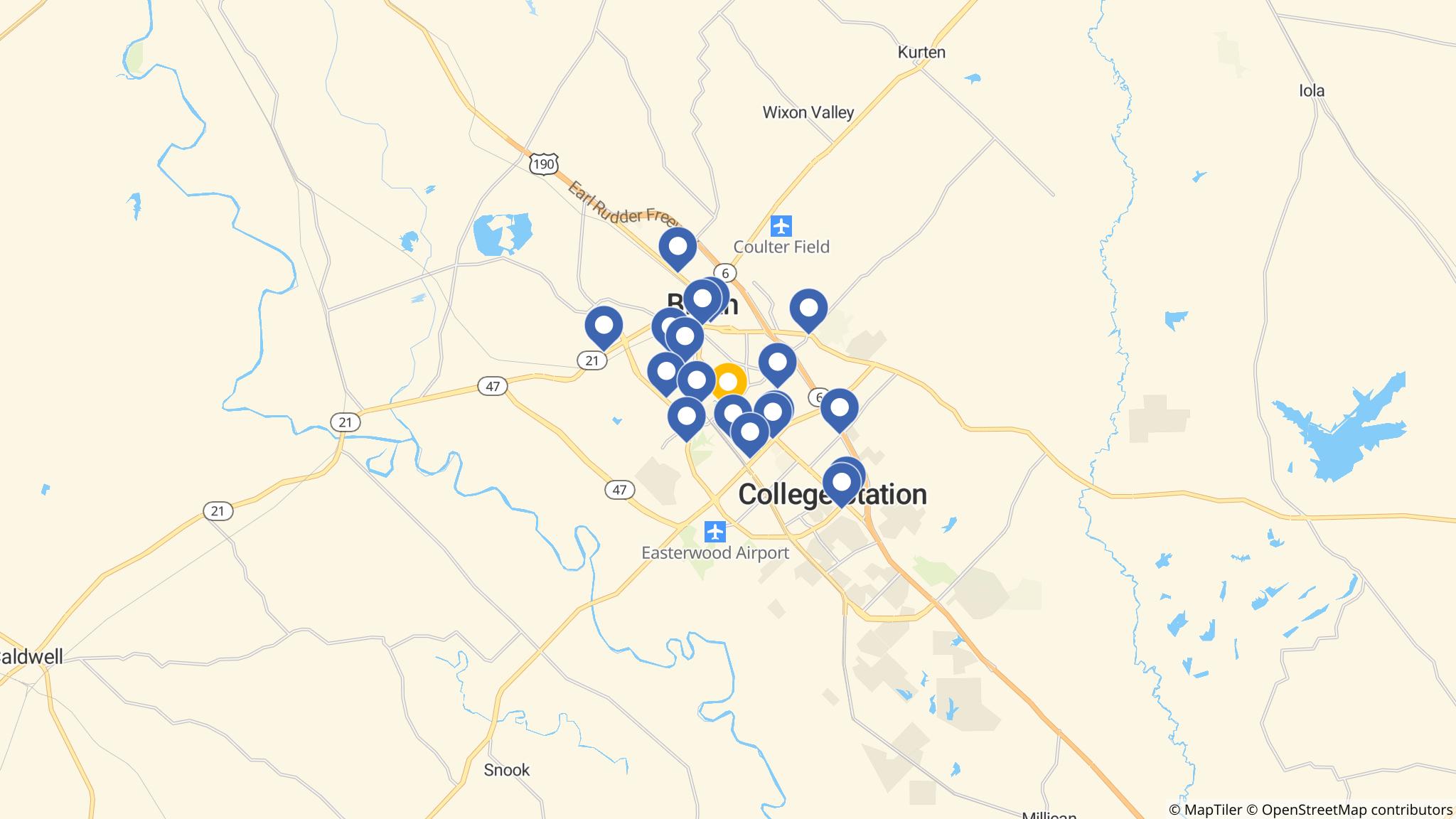 Street map of the ATM area