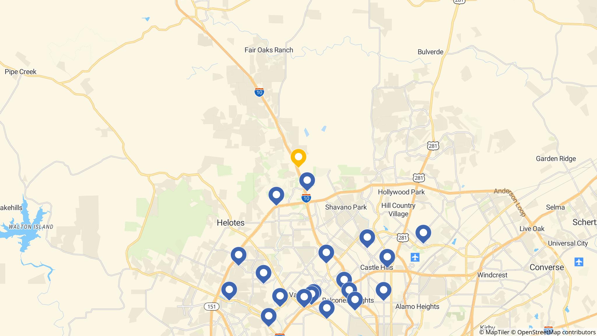 Street map of the ATM area