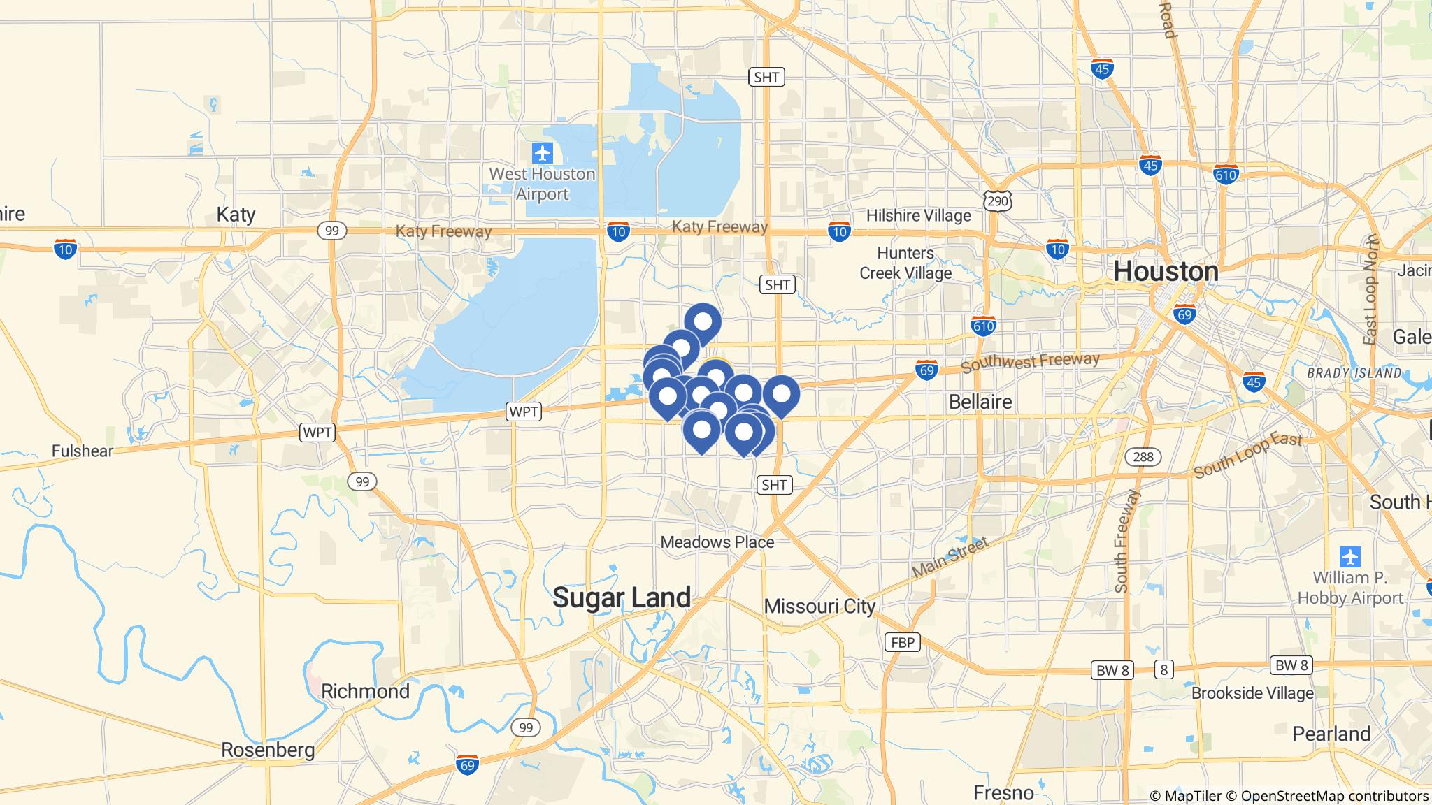 Street map of the ATM area