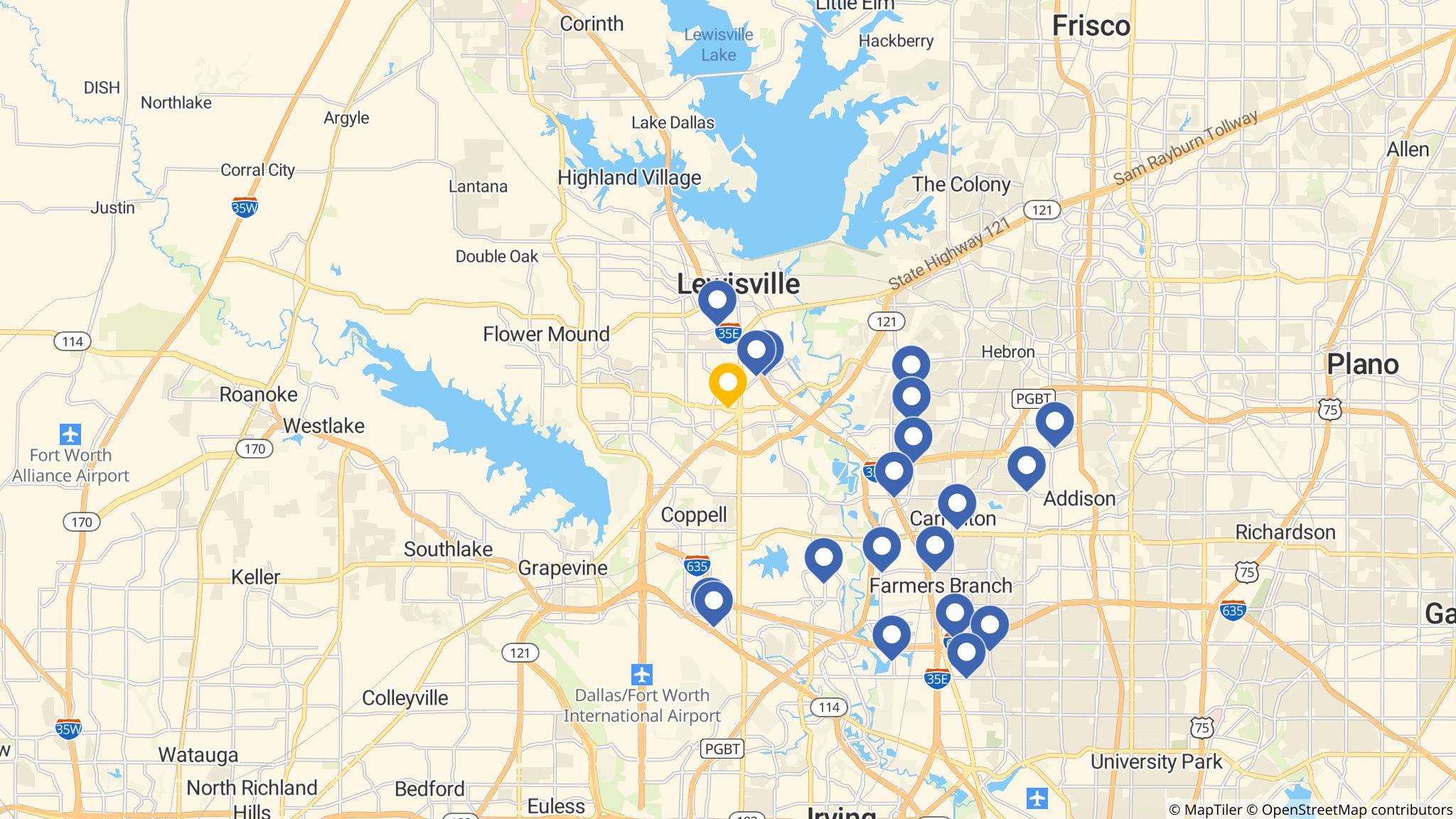 Street map of the ATM area