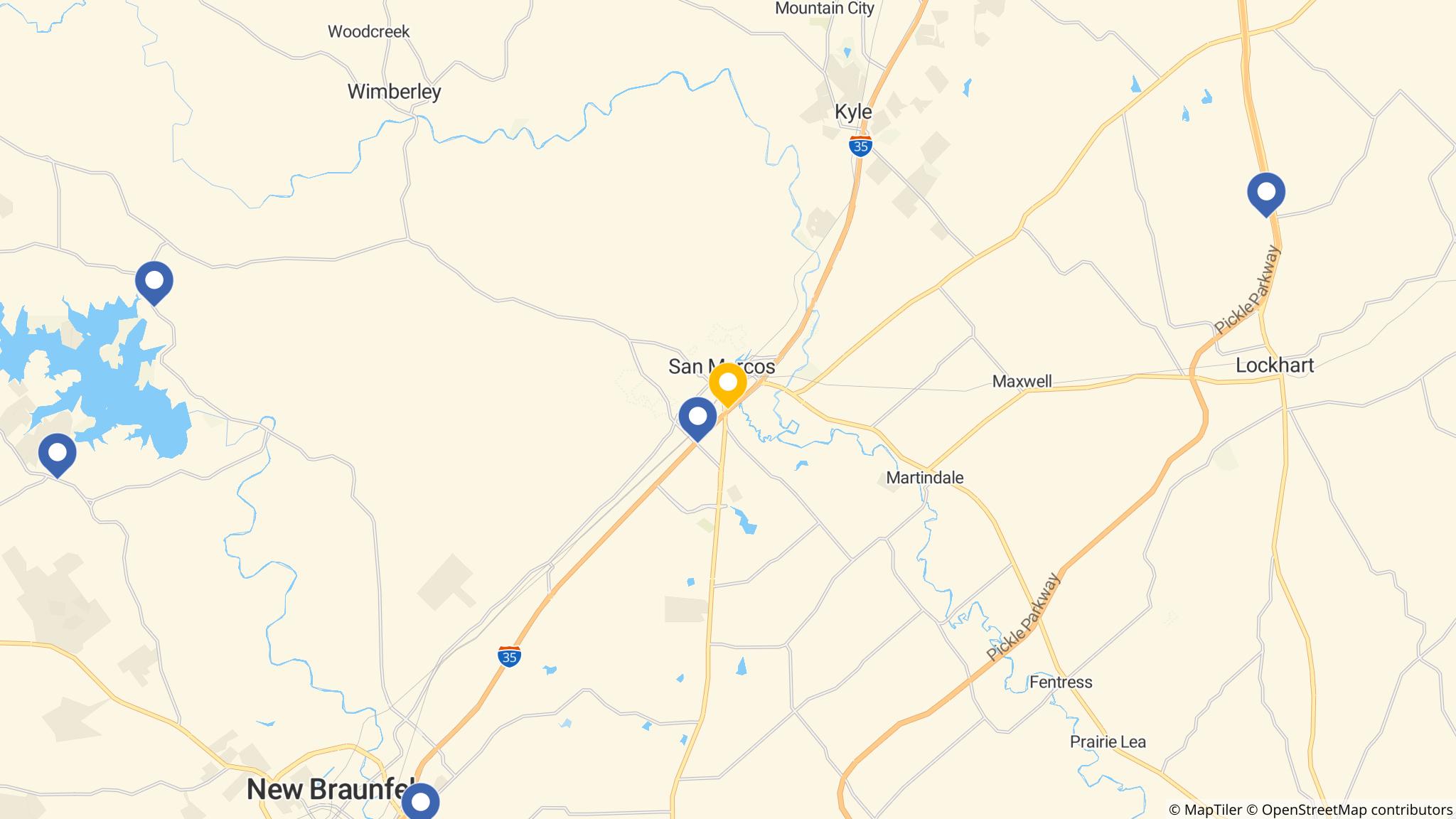 Street map of the ATM area