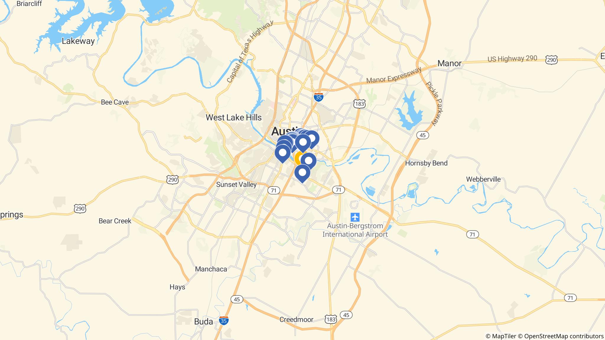 Street map of the ATM area