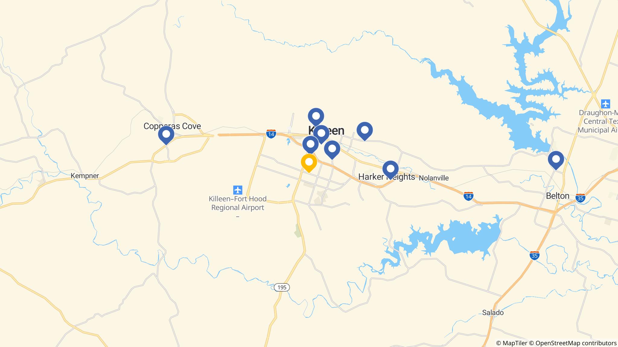 Street map of the ATM area
