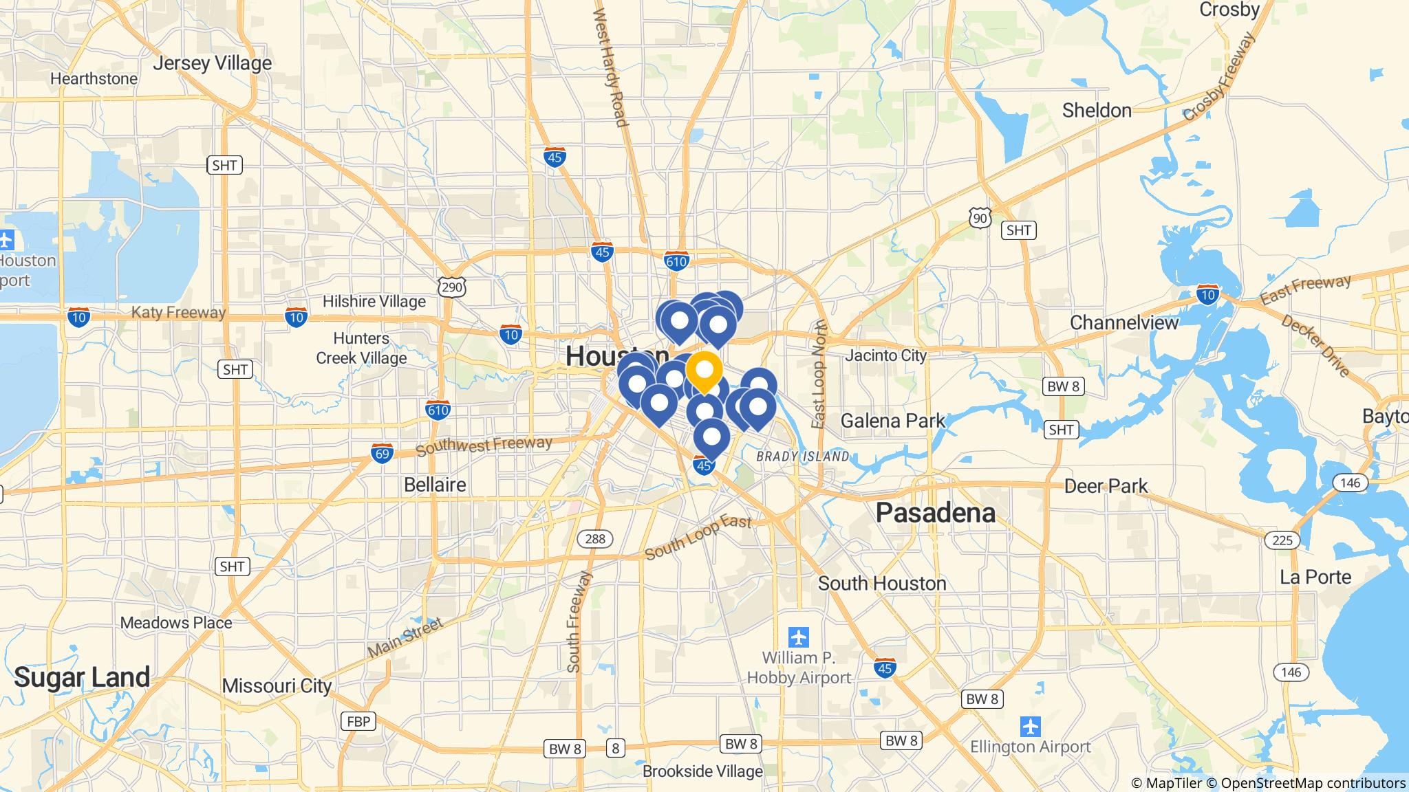 Street map of the ATM area