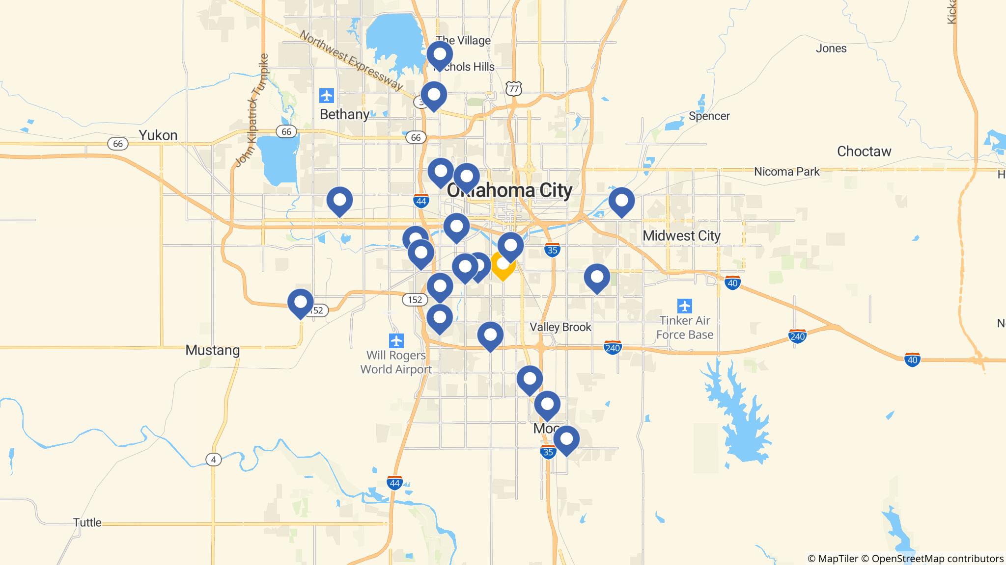 Street map of the ATM area