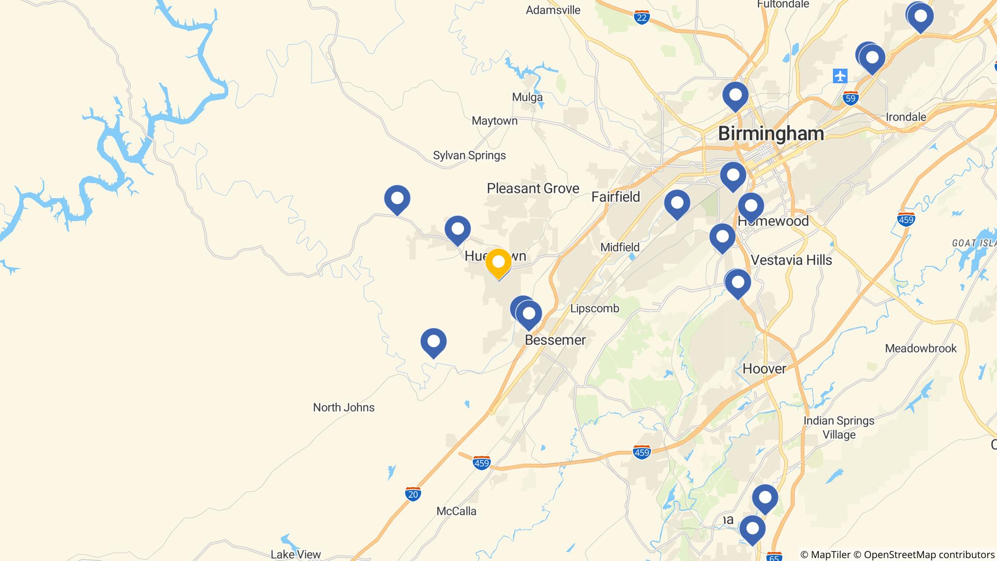Street map of the ATM area
