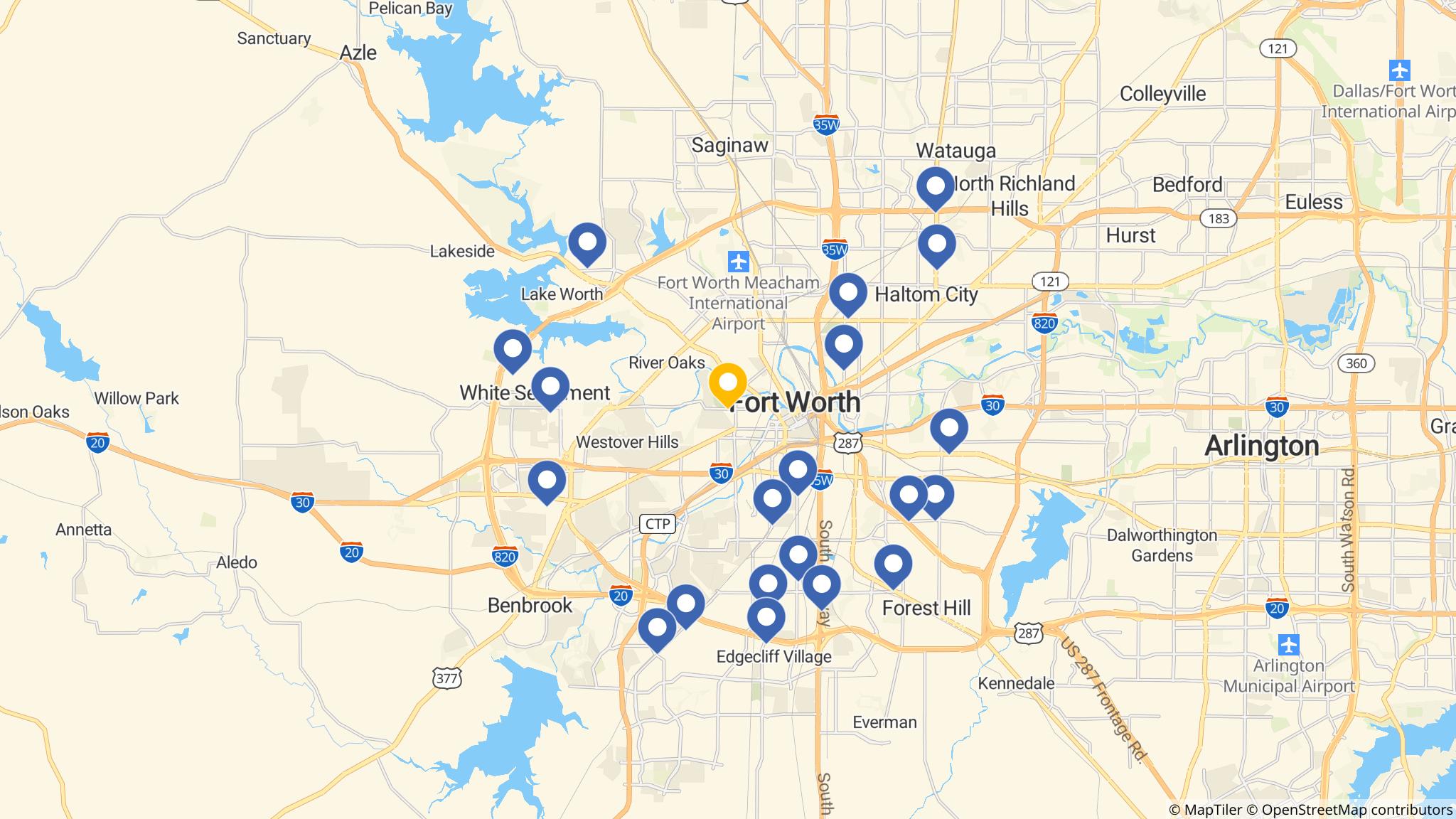 Street map of the ATM area