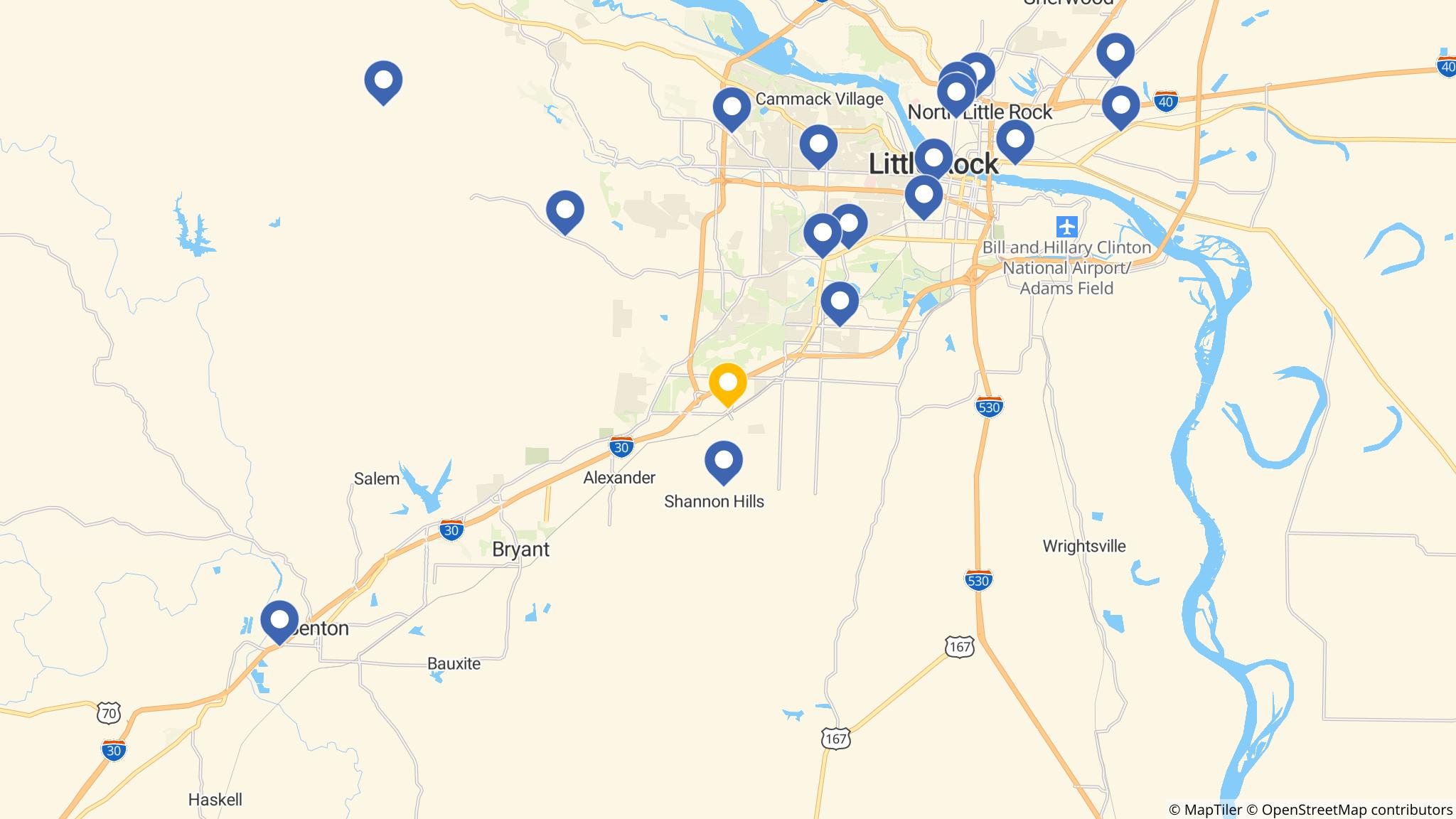 Street map of the ATM area