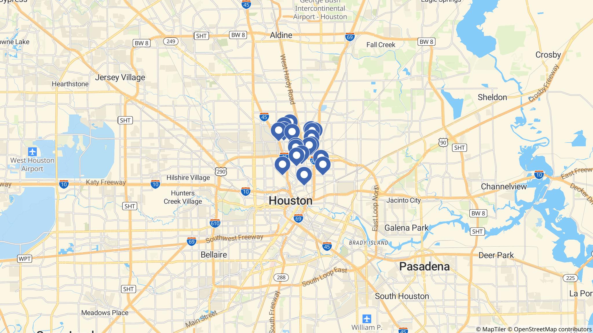 Street map of the ATM area
