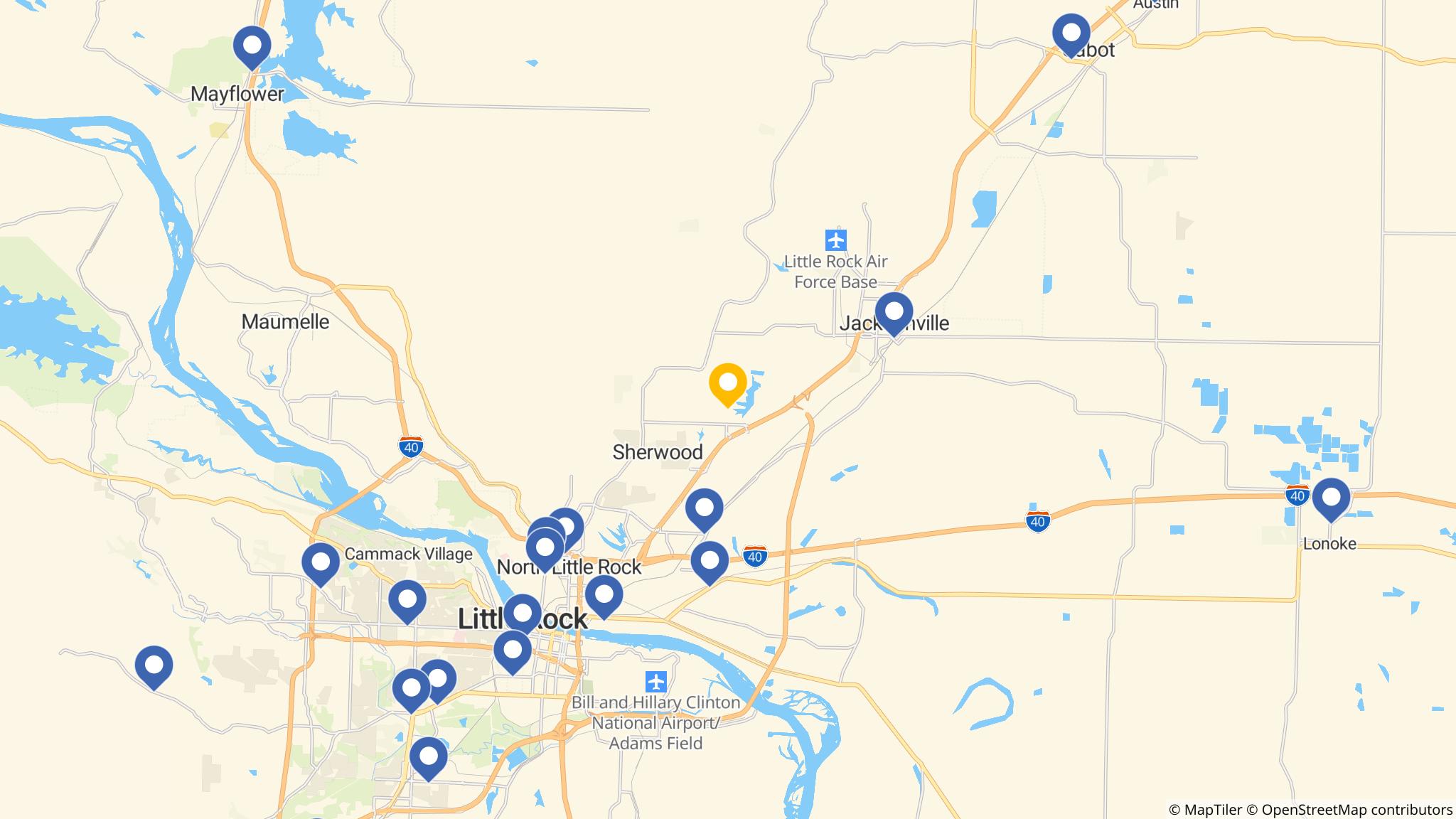 Street map of the ATM area