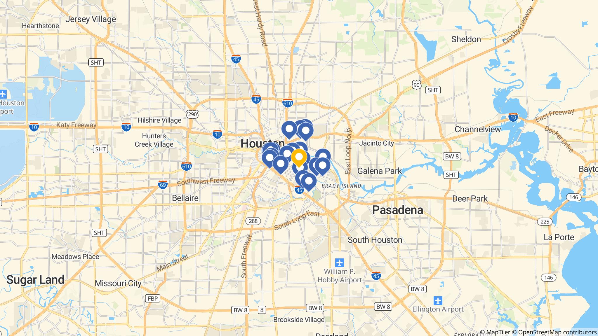Street map of the ATM area