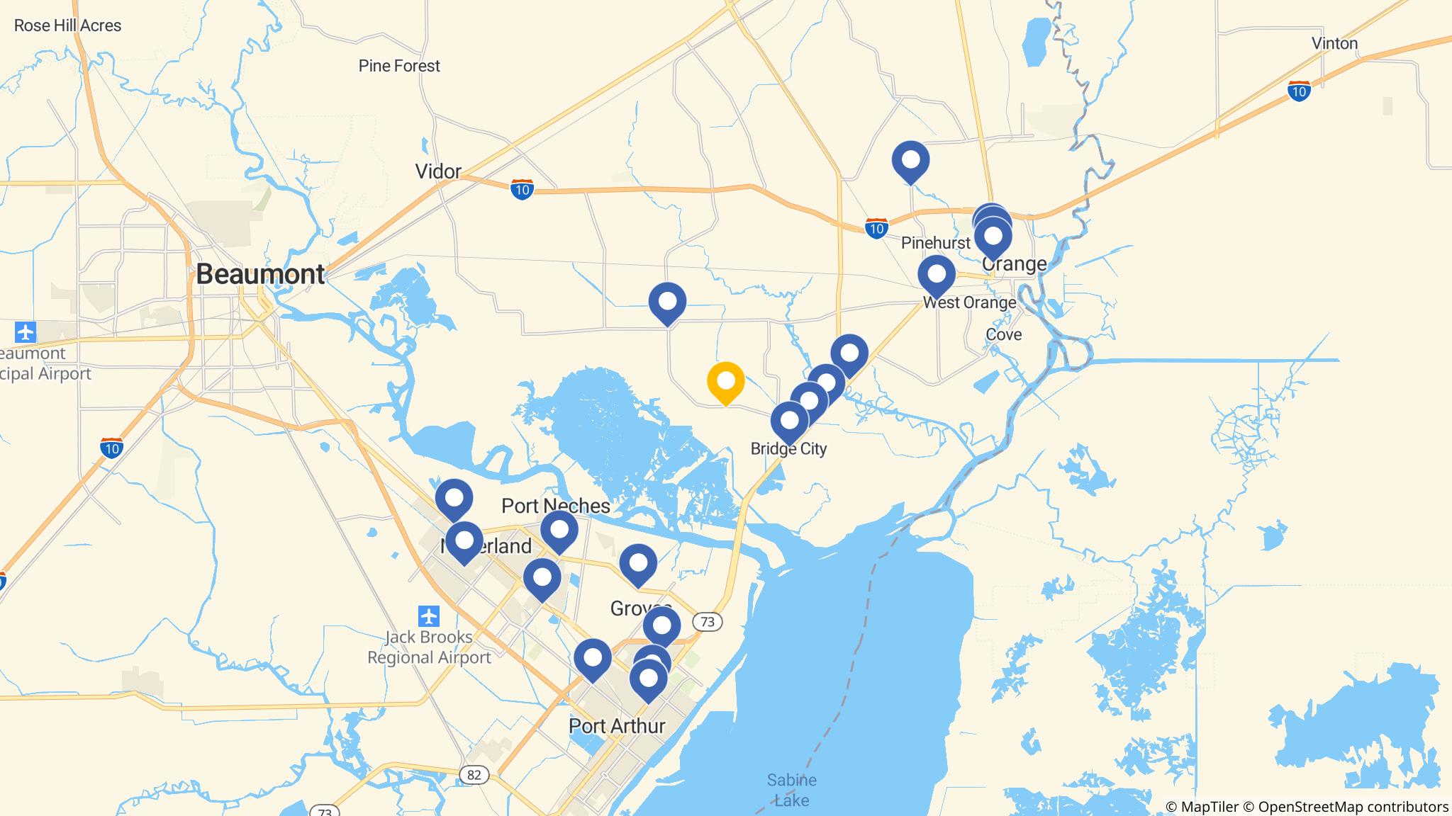Street map of the ATM area