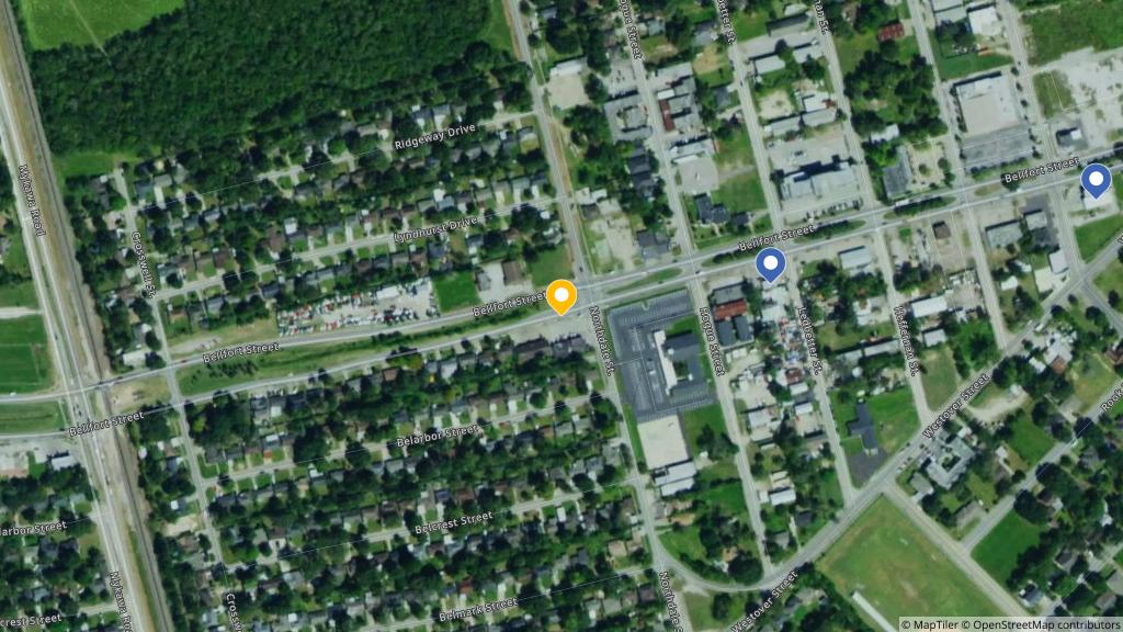 Satellite photo of the location