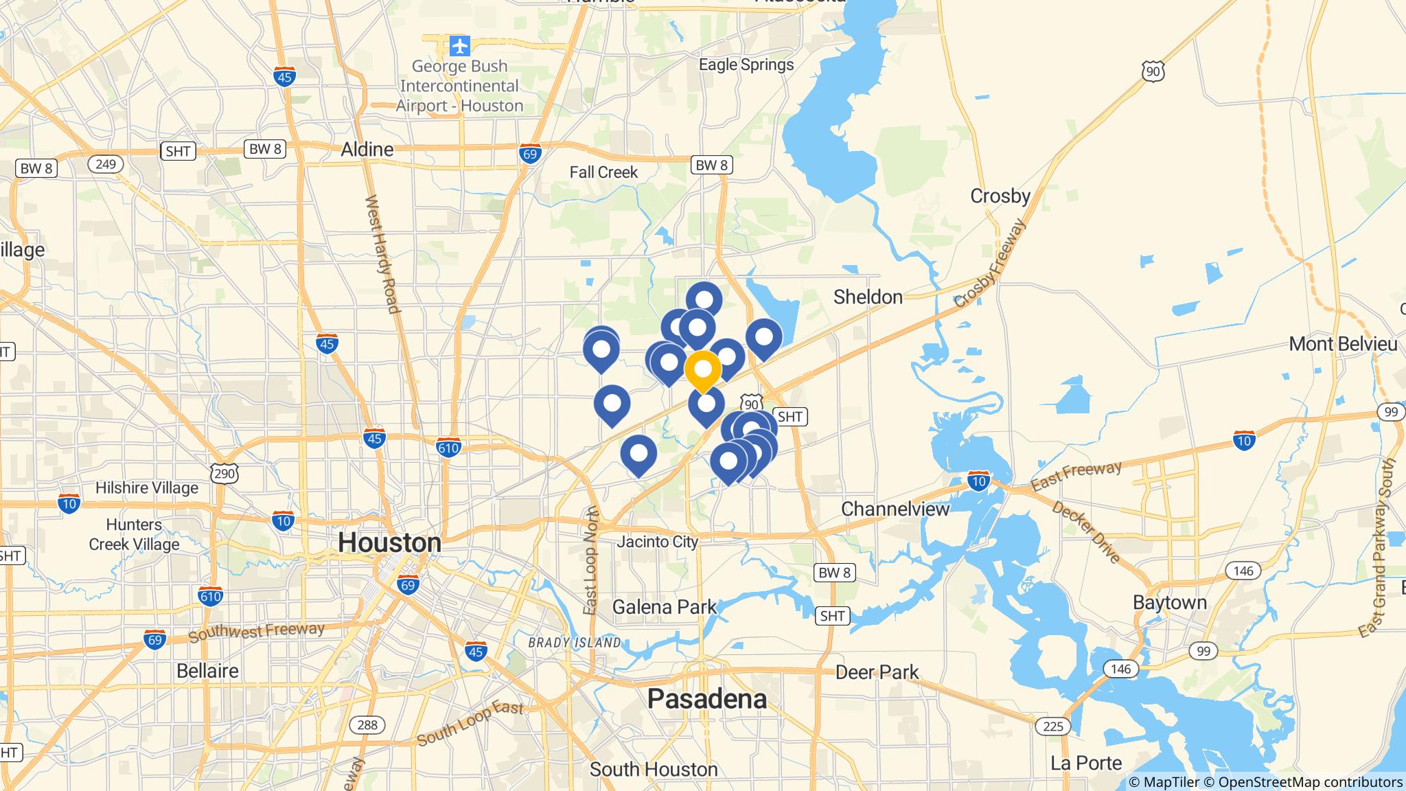 Street map of the ATM area