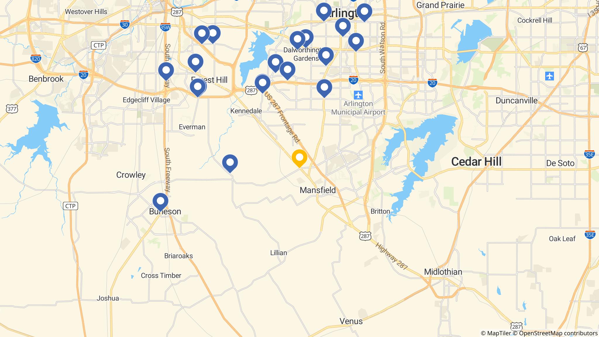 Street map of the ATM area