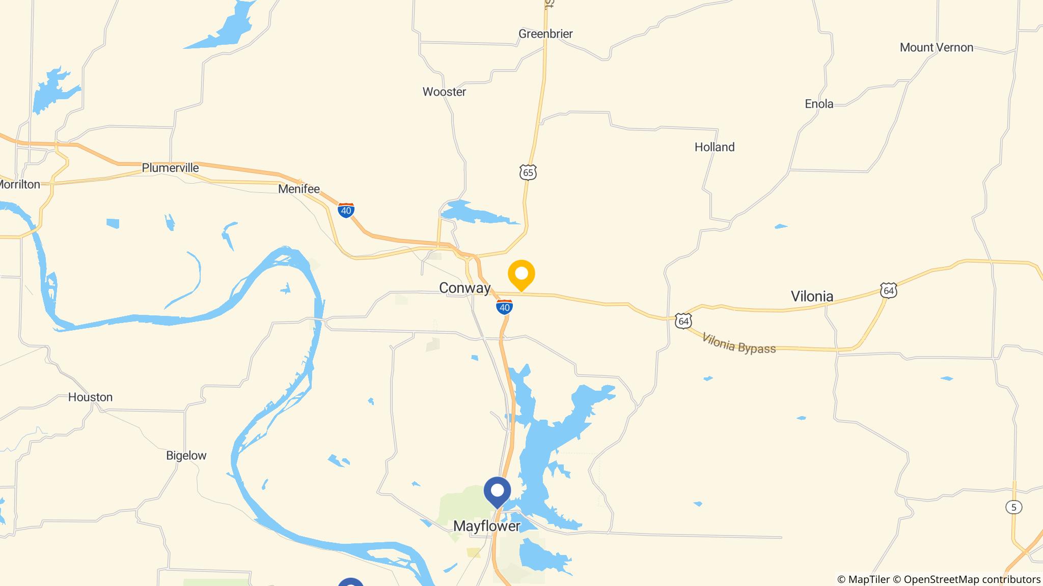 Street map of the ATM area