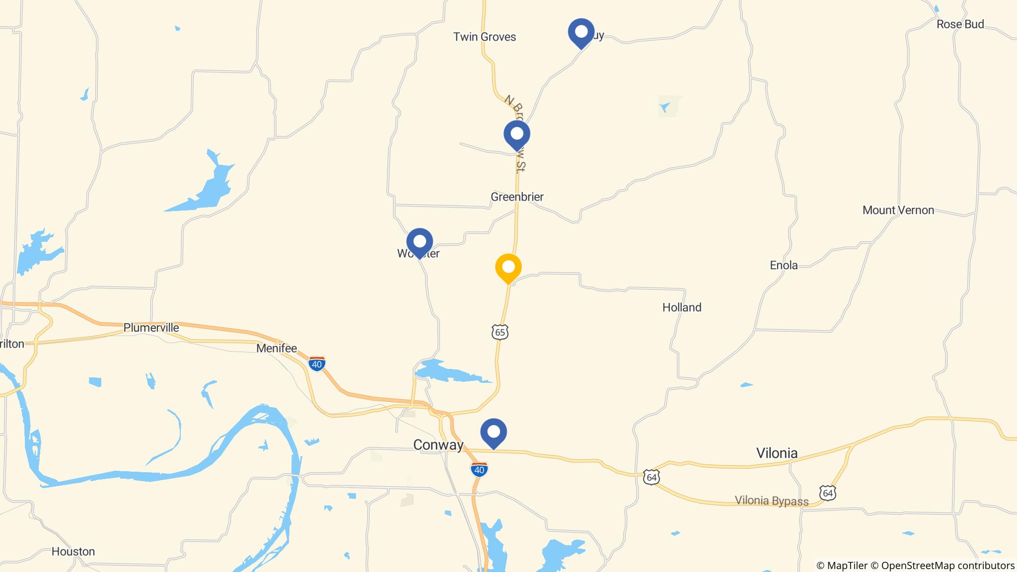 Street map of the ATM area