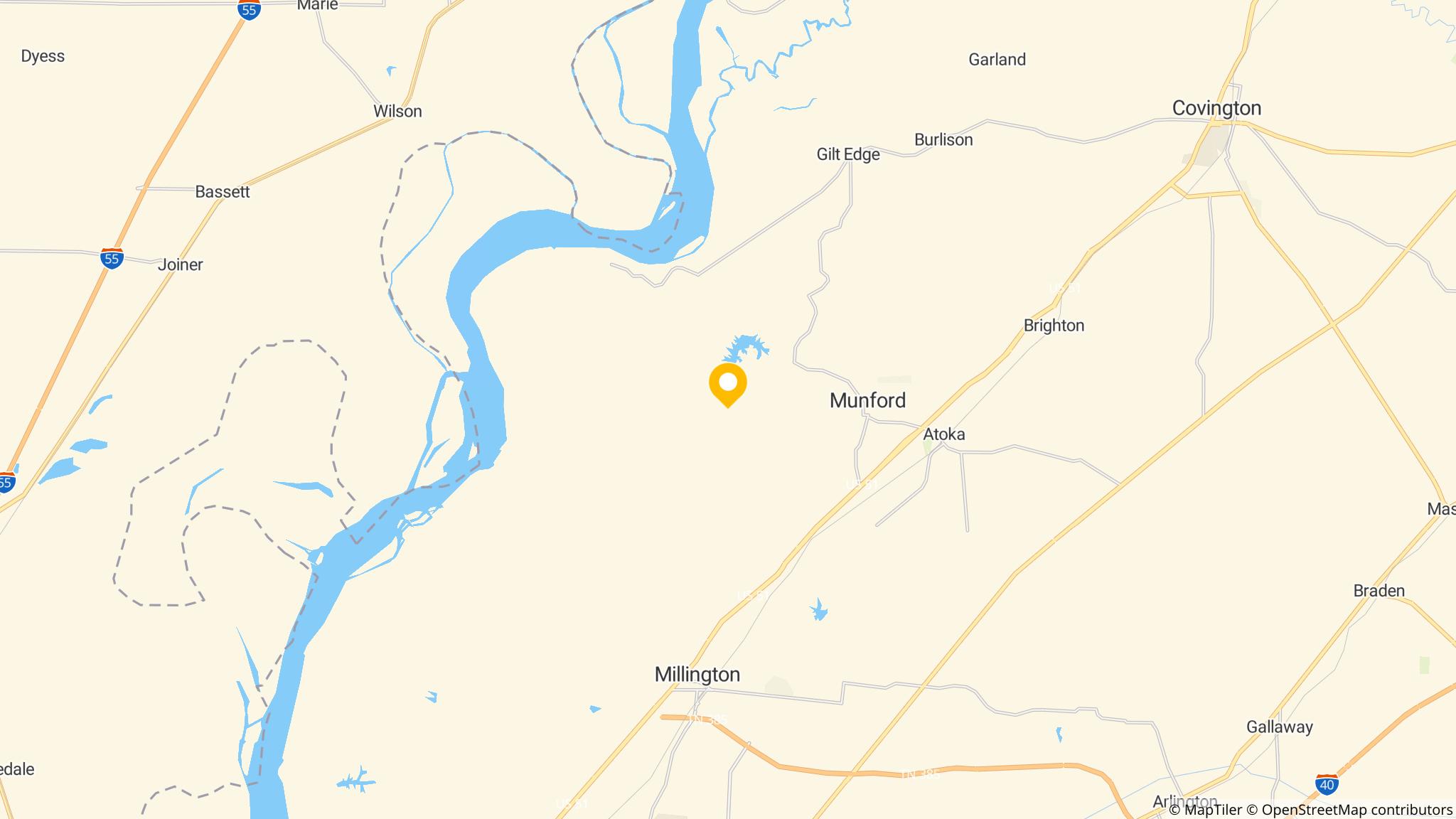 Street map of the ATM area