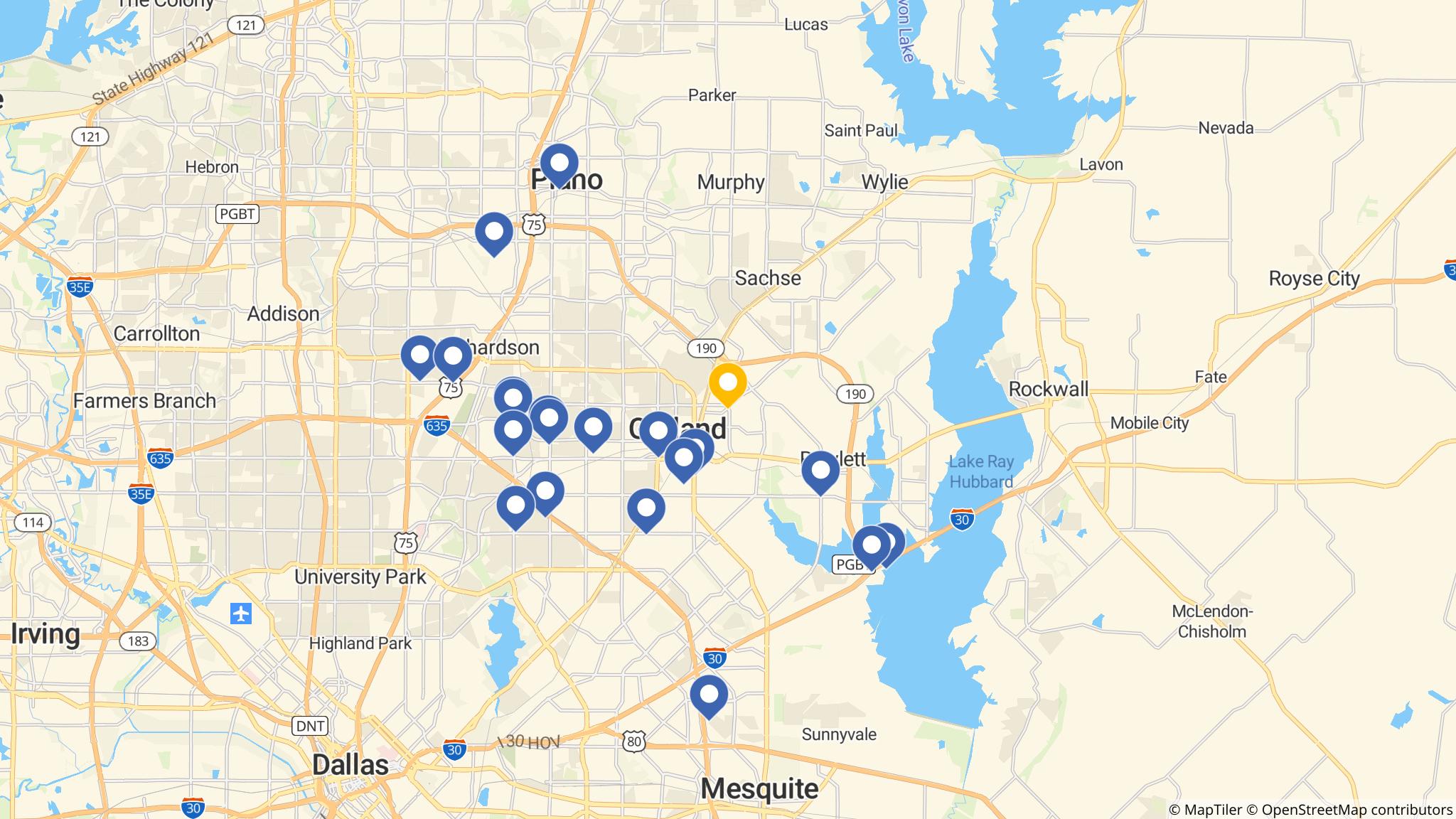 Street map of the ATM area