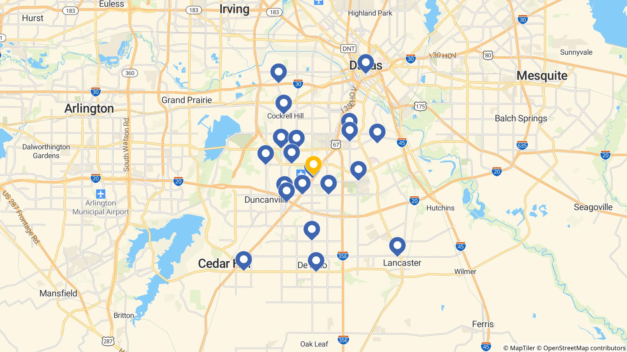 Street map of the ATM area