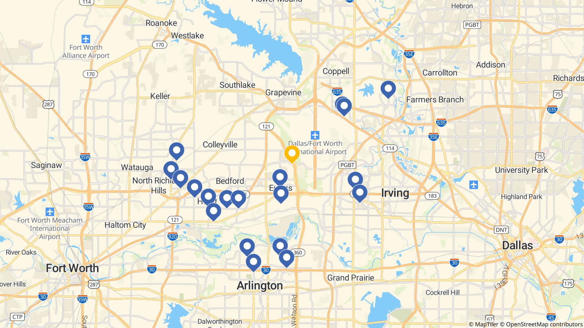 Street map of the ATM area
